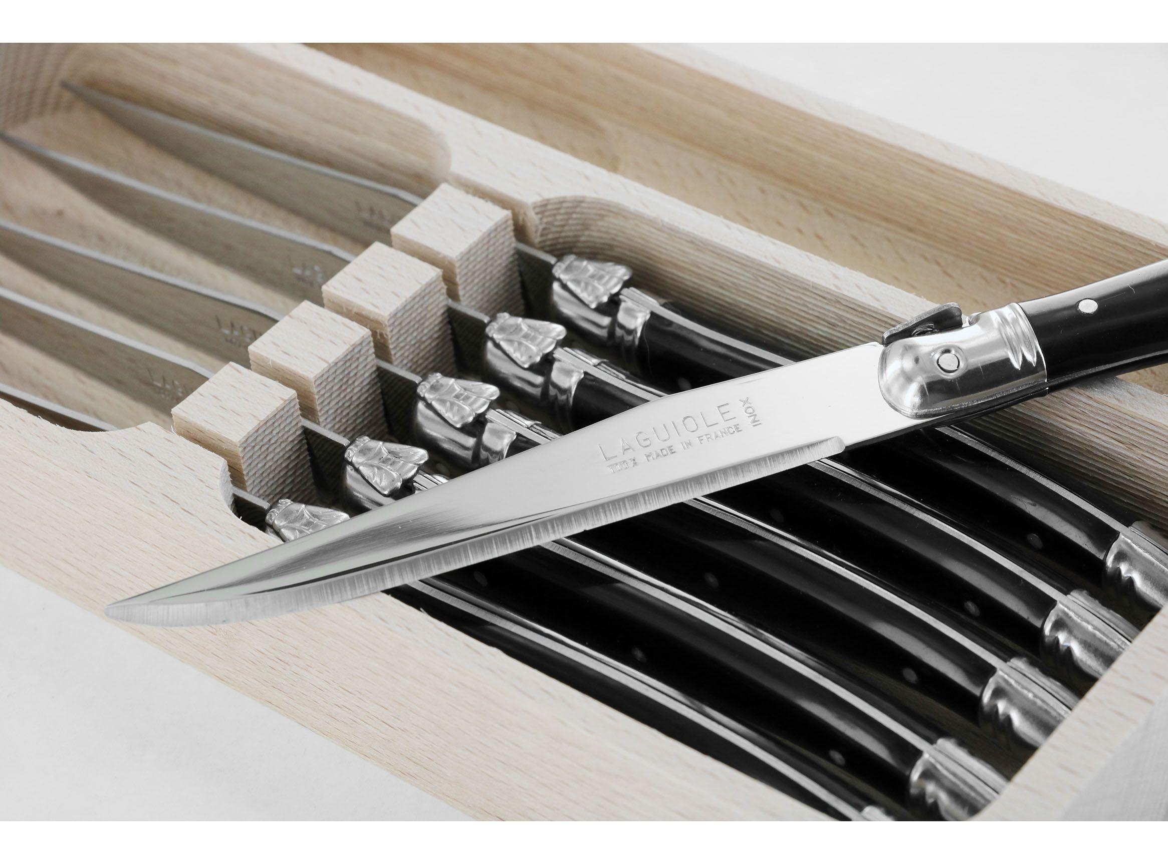 Set Cuchillo Postre Negro Laguiole-2