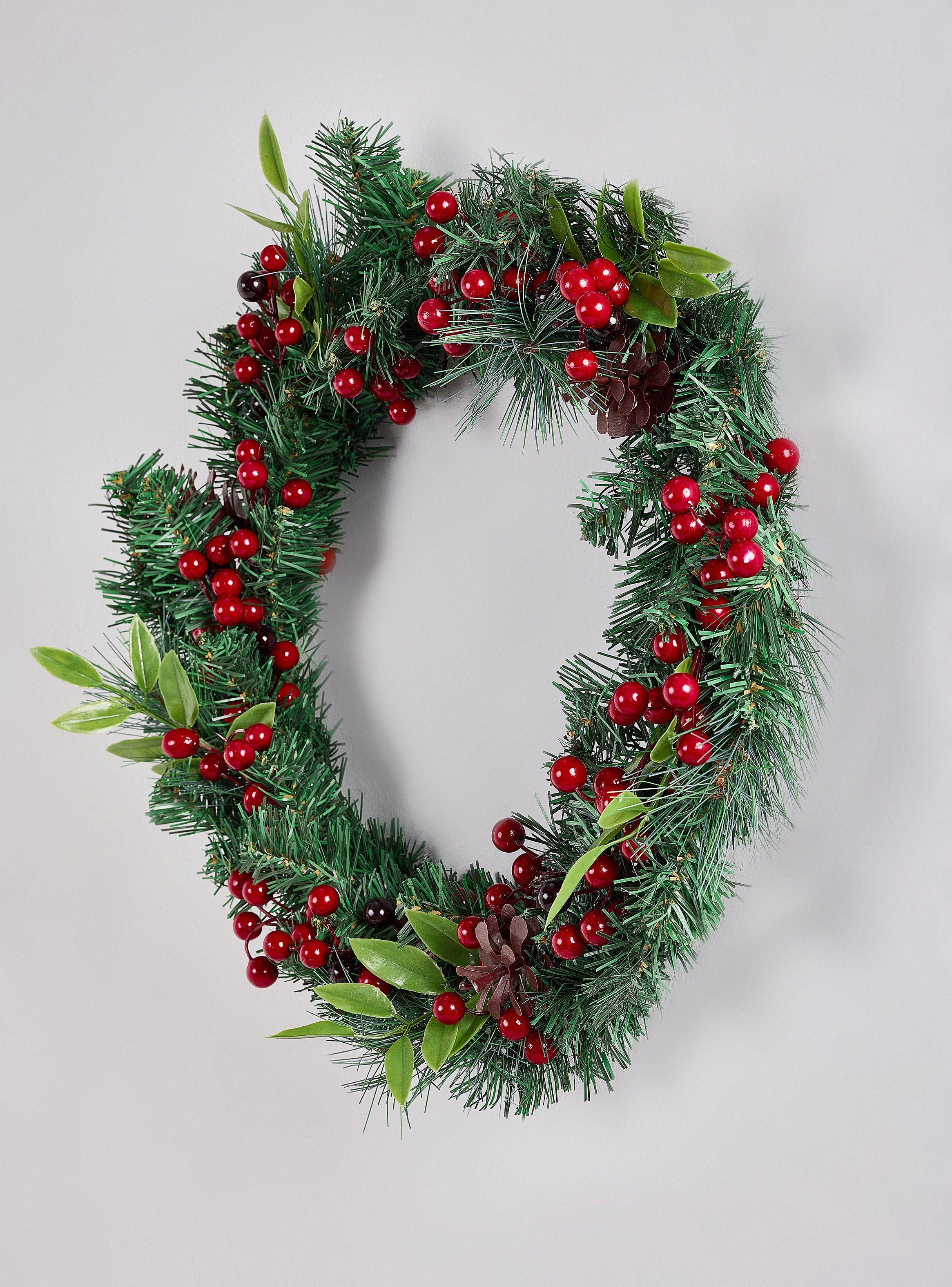 Corona de Navidad Berries y Piñas 50 cm-1