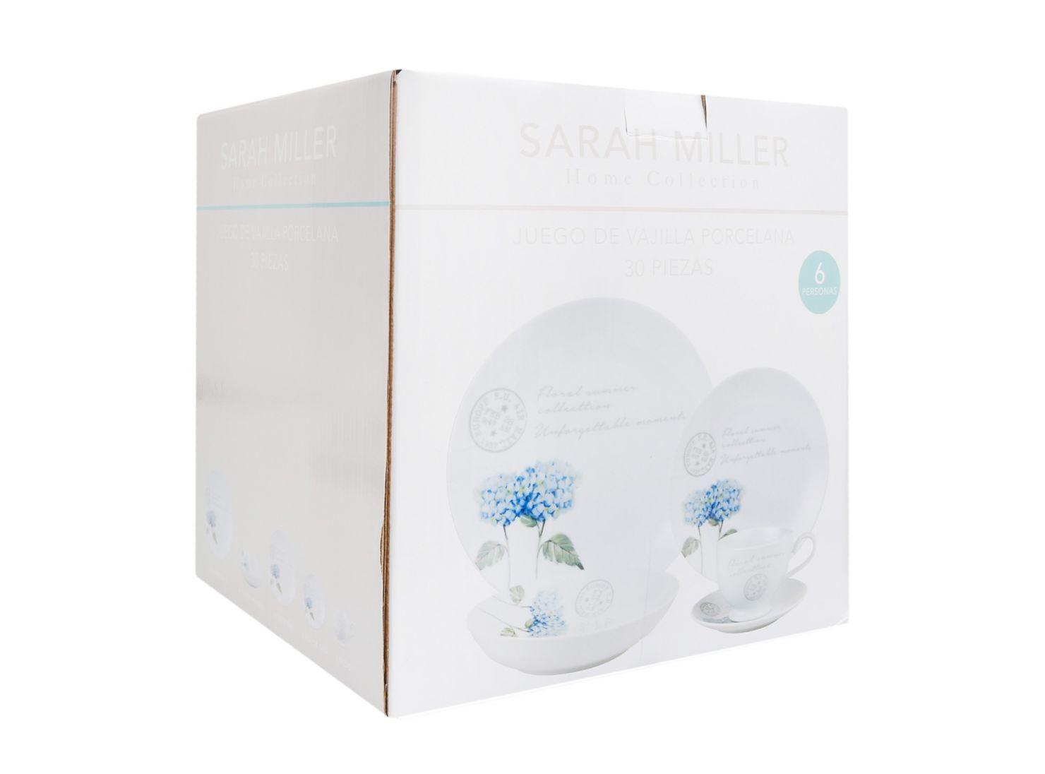 Set Vajilla 30 Piezas Hortensia Porcelana-3