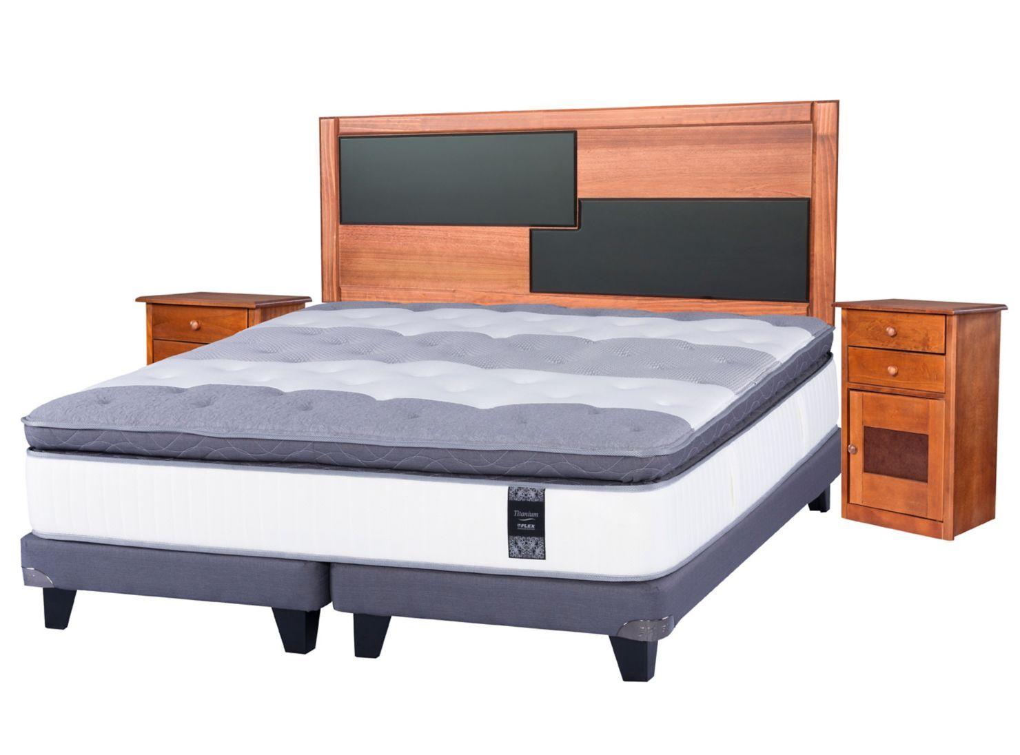 Cama Europea Grafito Titanium New King + Set Colonia-0