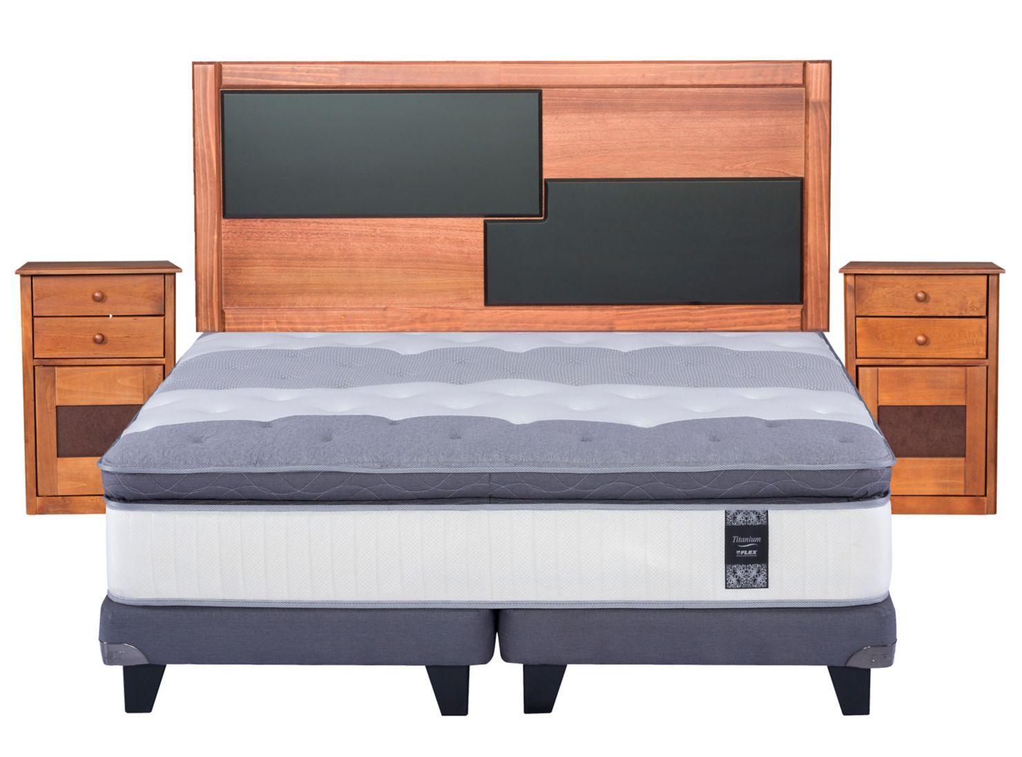 Cama Europea Grafito Titanium New King + Set Colonia-1