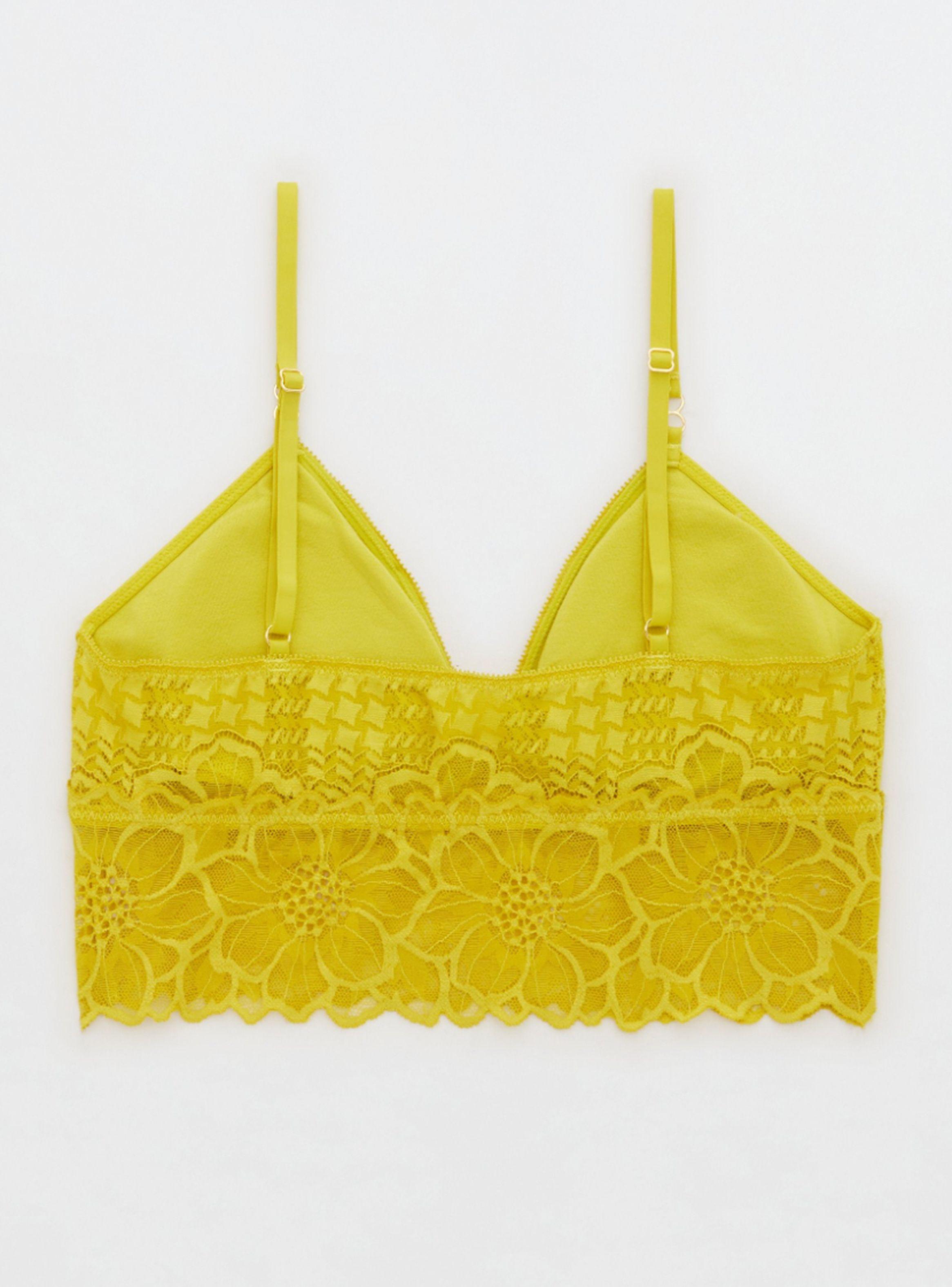 Aerie Bralette con Relleno y Encaje Snow Angel-3