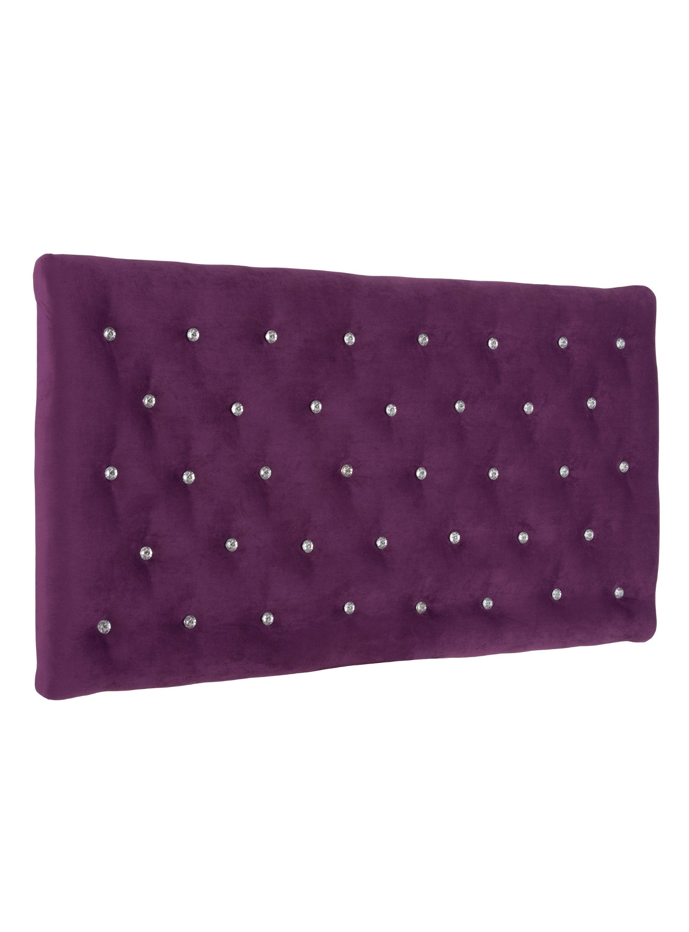 Respaldo 1.5 Plazas Diamond Felpa Morado-2