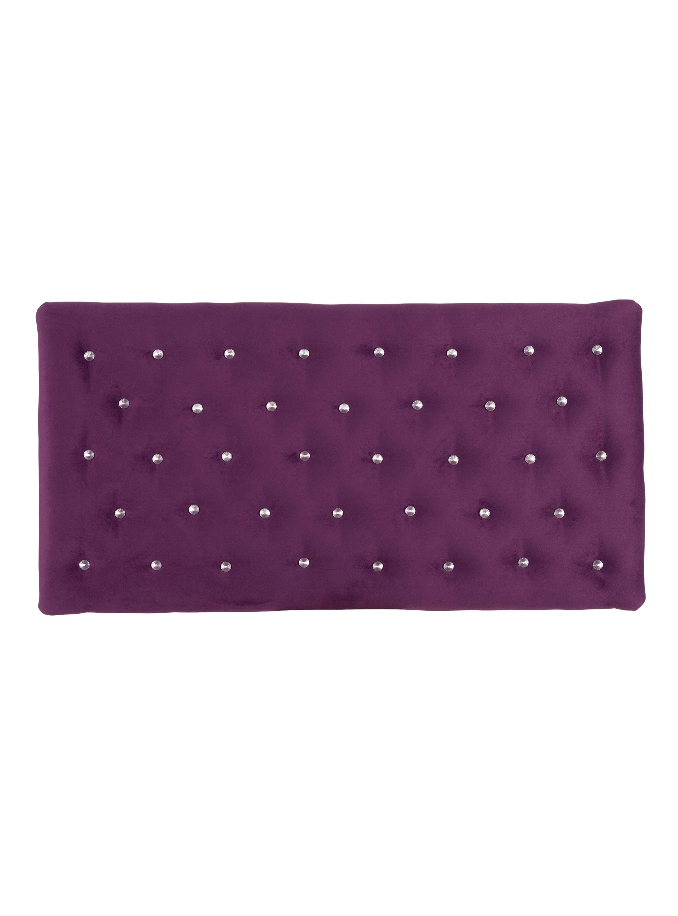 Respaldo 1.5 Plazas Diamond Felpa Morado-0