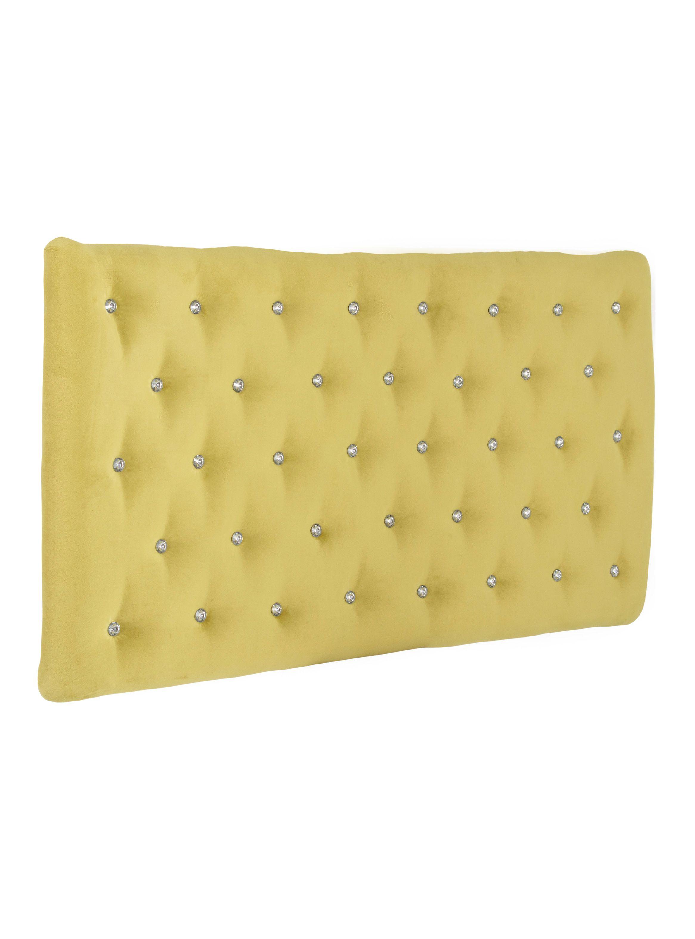 Respaldo 1.5 Plazas Diamond Felpa Verde-2