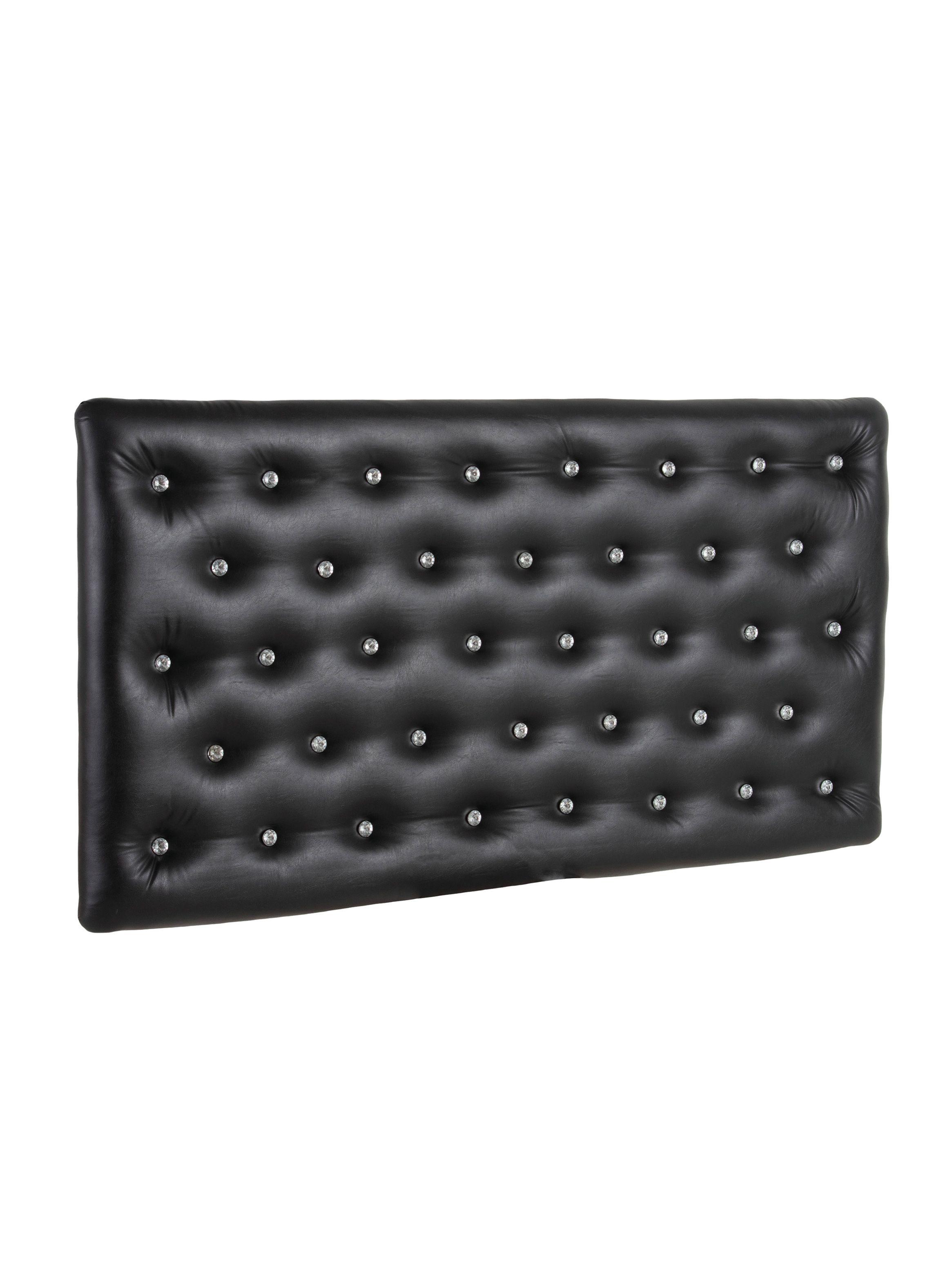 Respaldo 1.5 Plazas Diamond Pu Negro-2