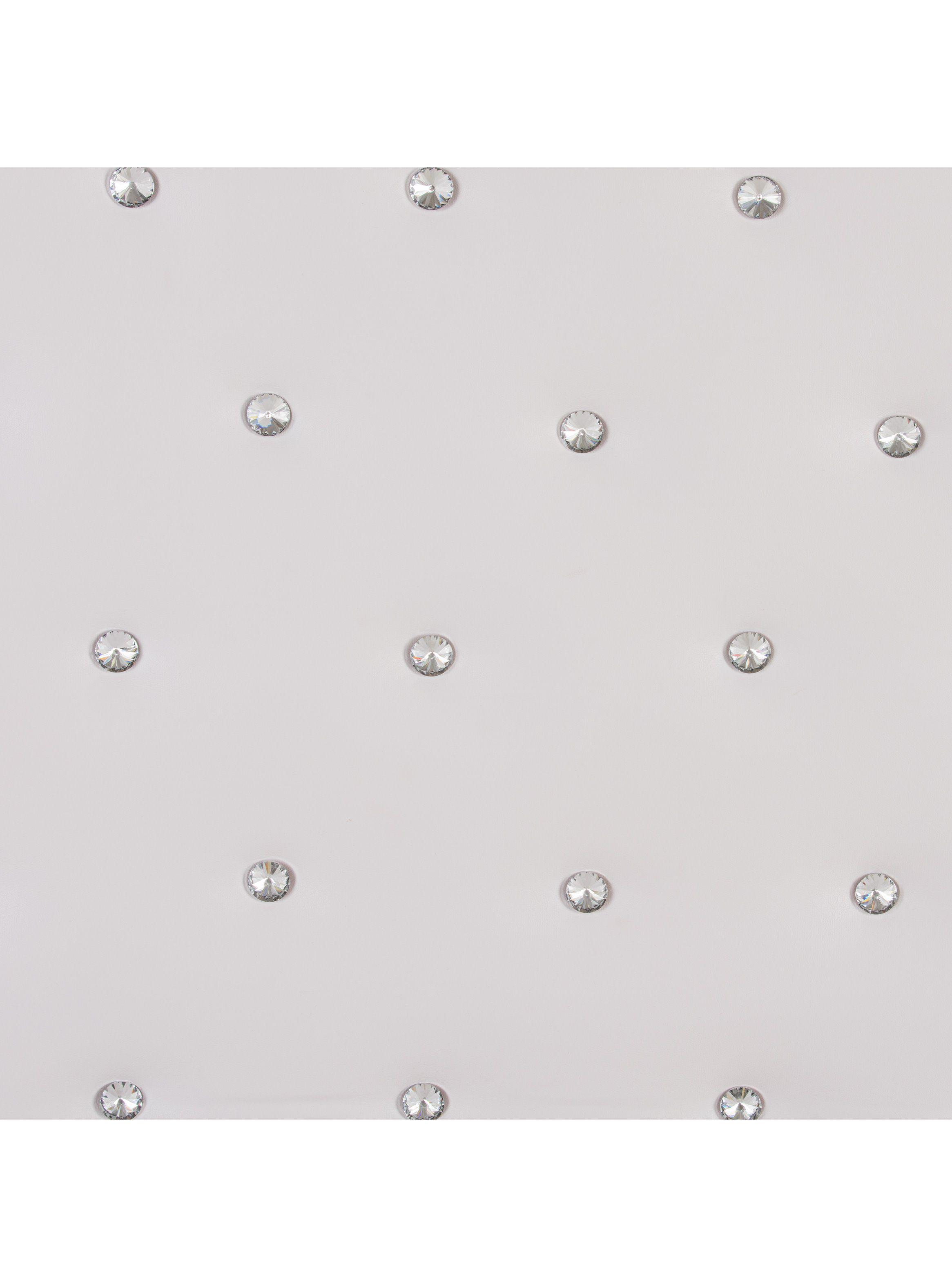 Respaldo 1.5 Plazas Diamond Pu Blanco-3