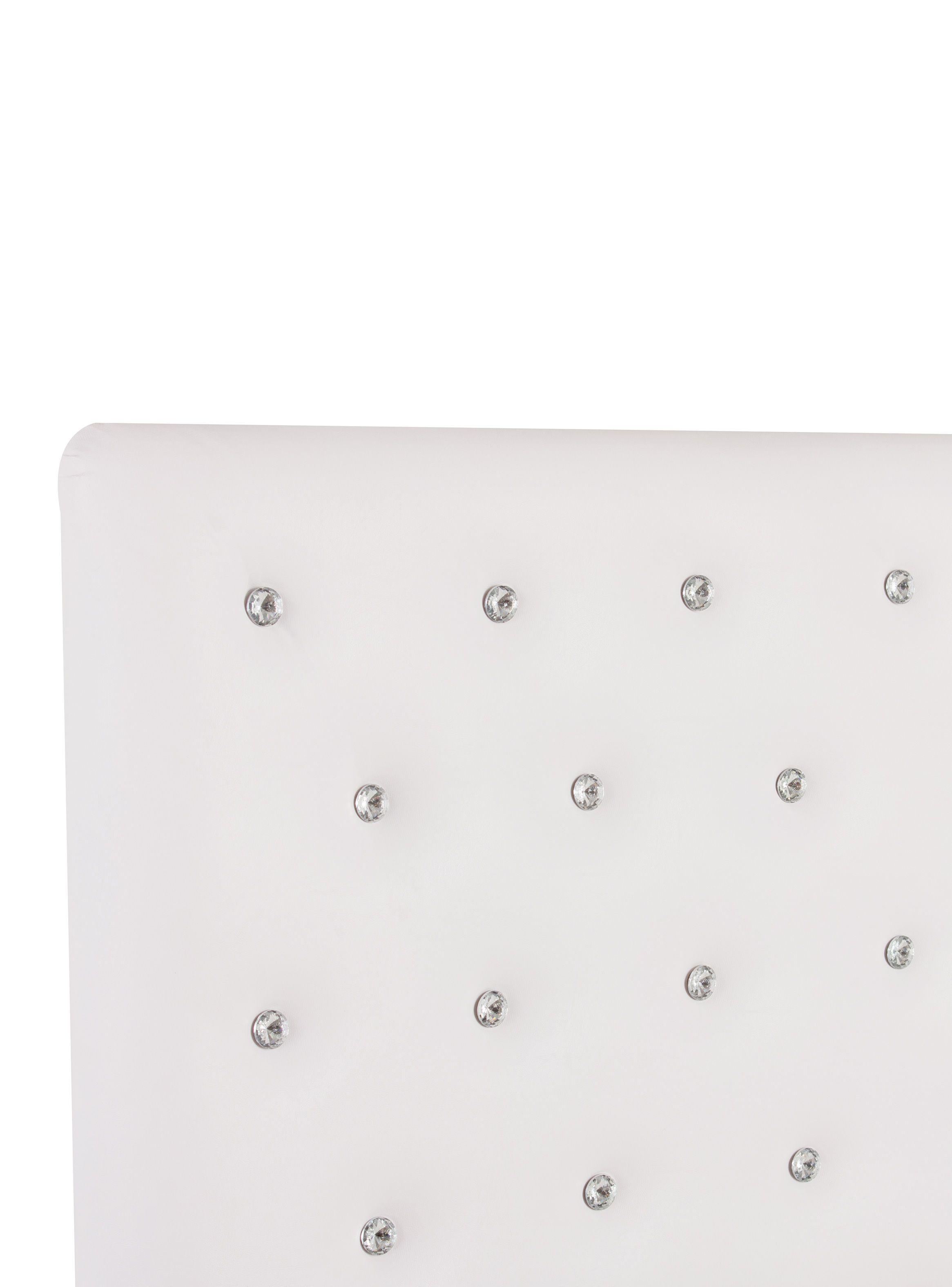 Respaldo 1.5 Plazas Diamond Pu Blanco-1