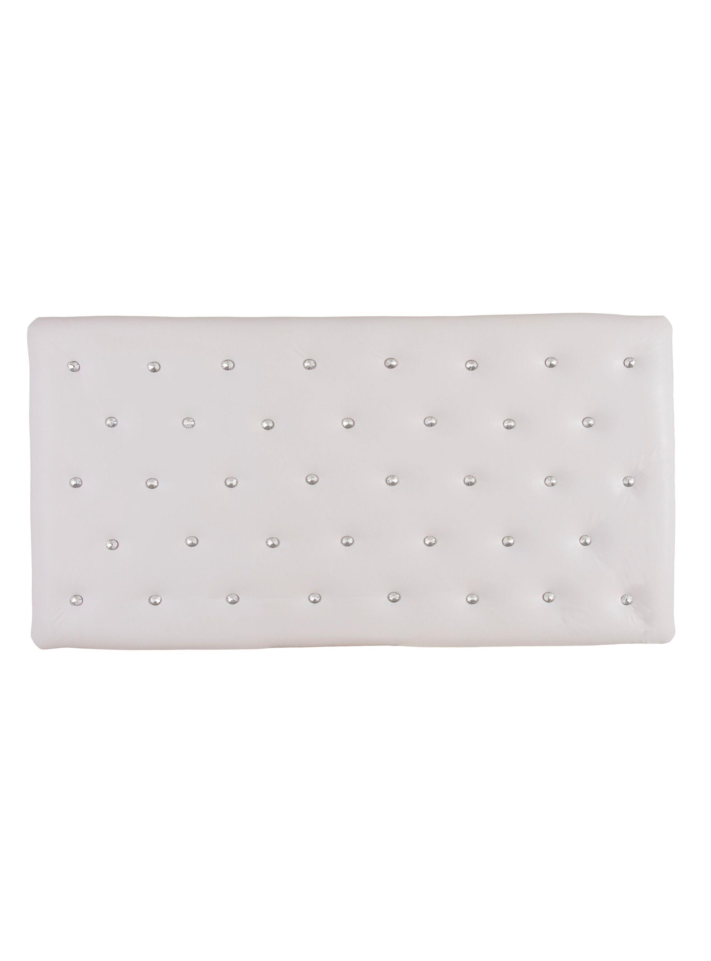 Respaldo 1.5 Plazas Diamond Pu Blanco-0