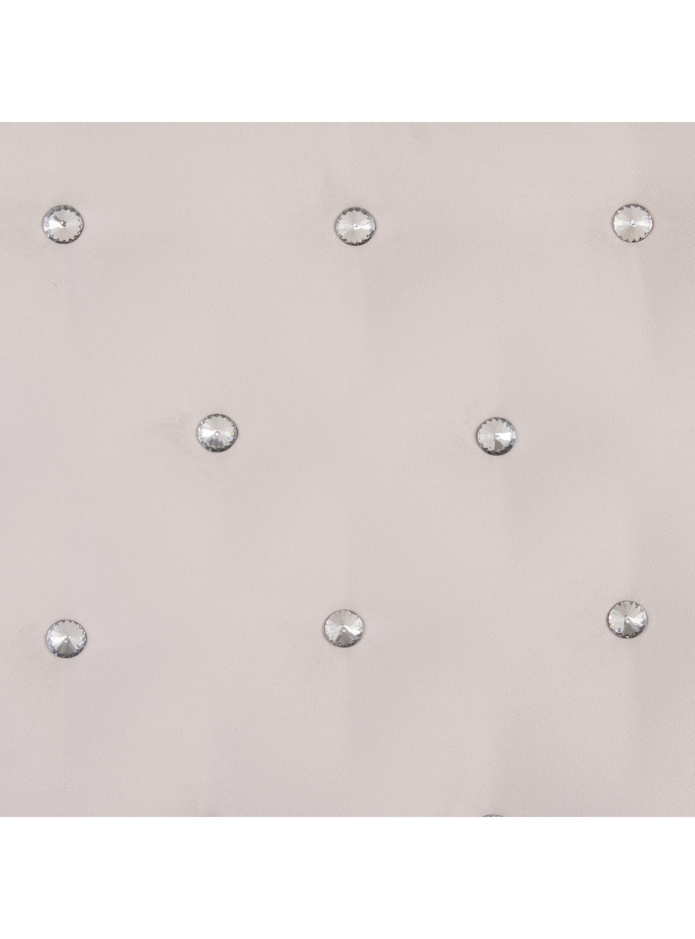 Respaldo 2 Plazas Diamond Felpa Blanco-0