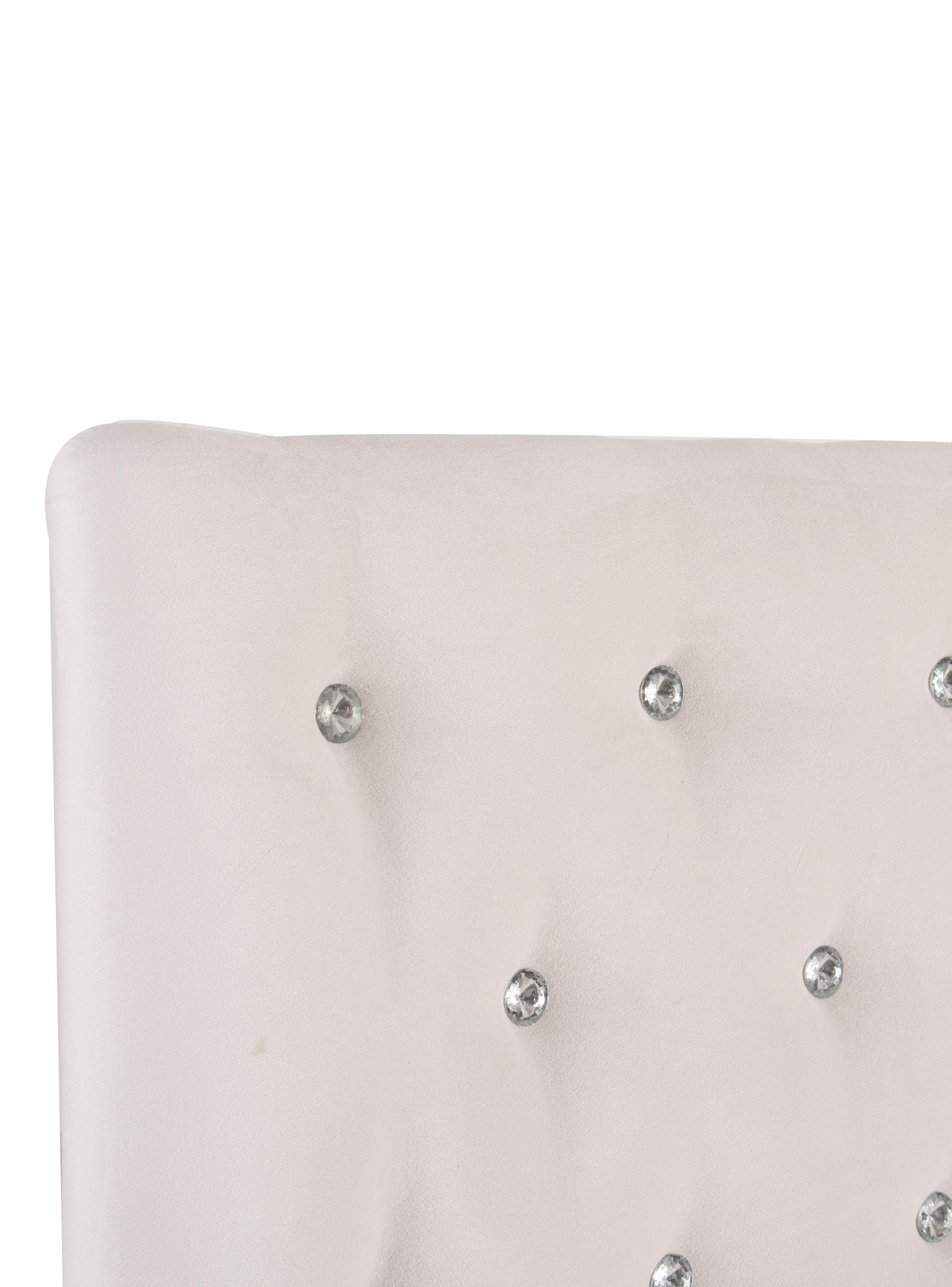 Respaldo 2 Plazas Diamond Felpa Blanco-2