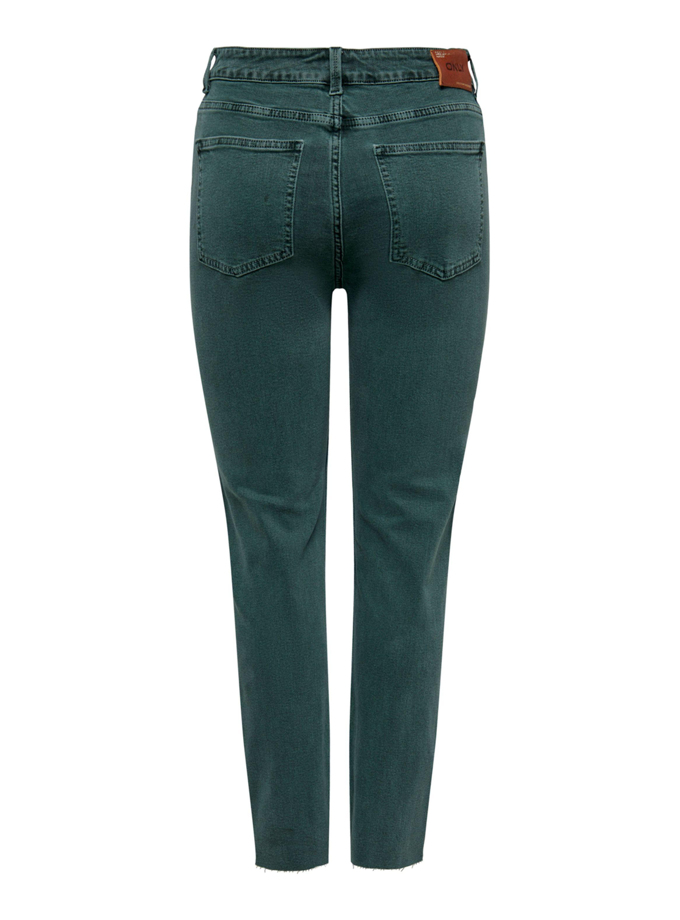 Jeans de Tiro Alto Verde-1