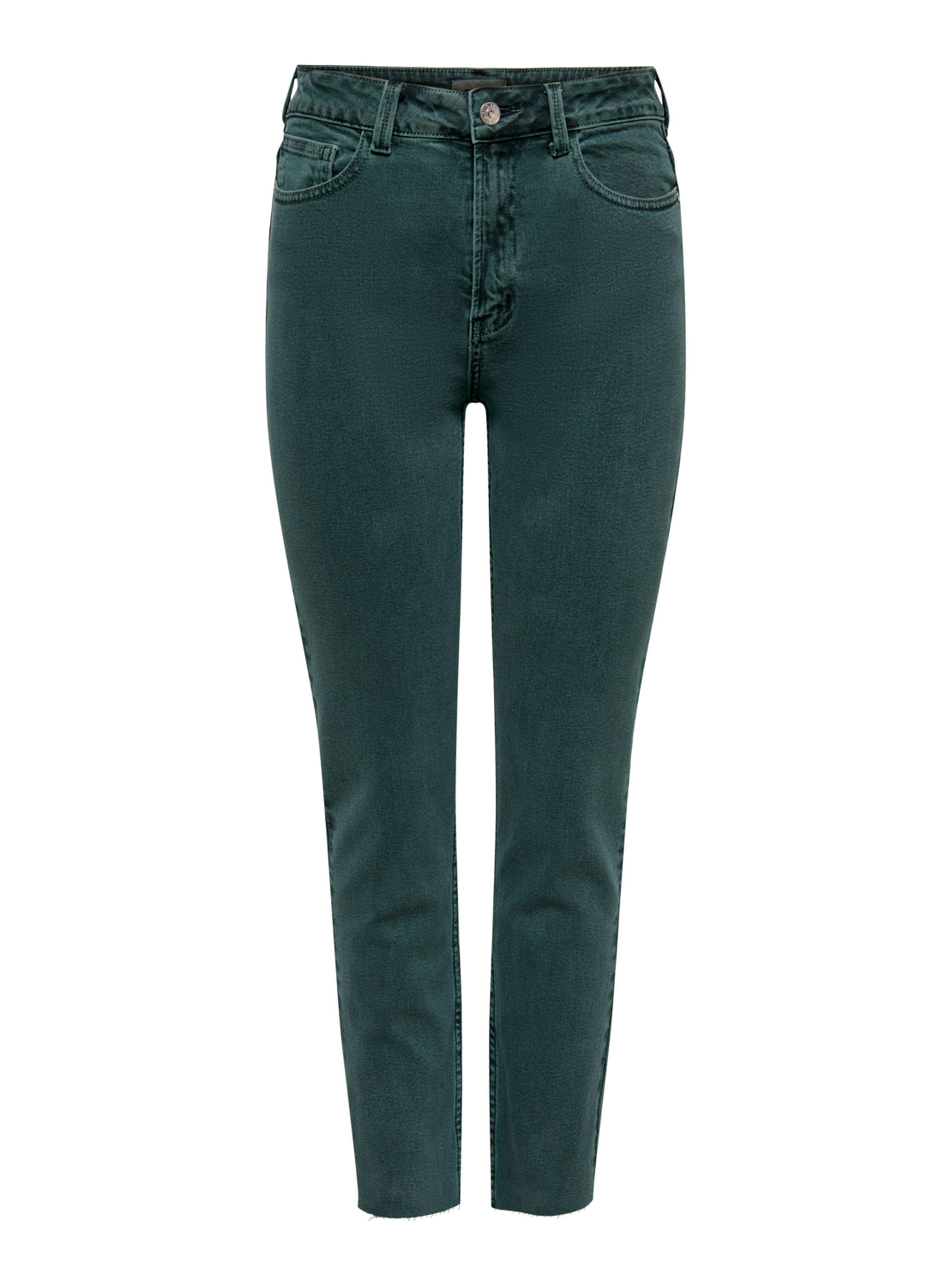 Jeans de Tiro Alto Verde-0