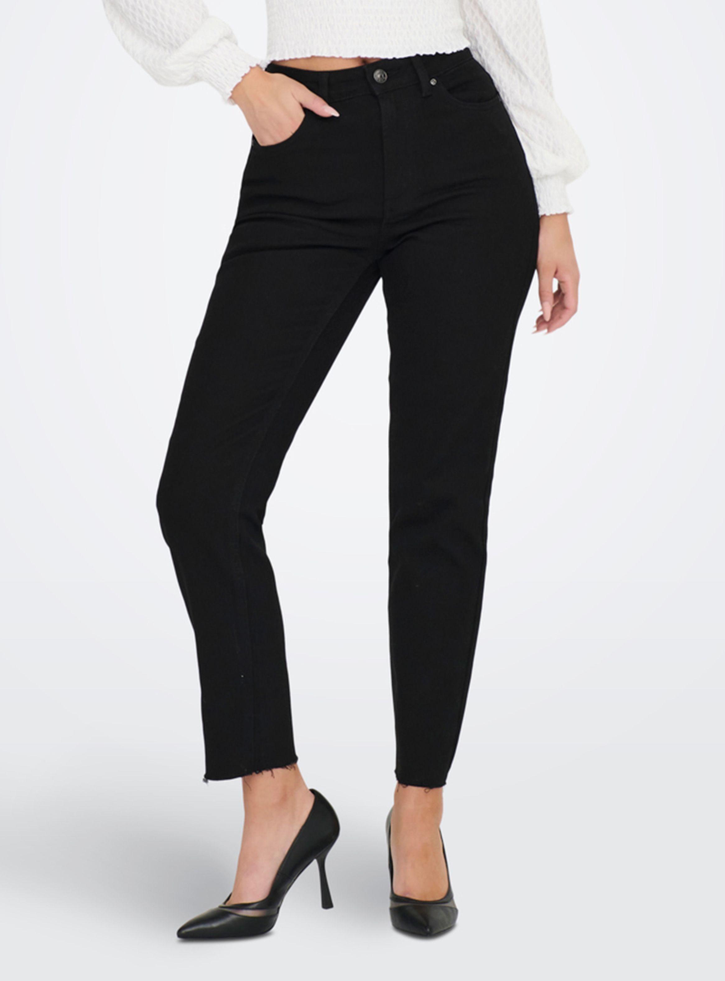 Jeans Tiro Alto Color Negro-0