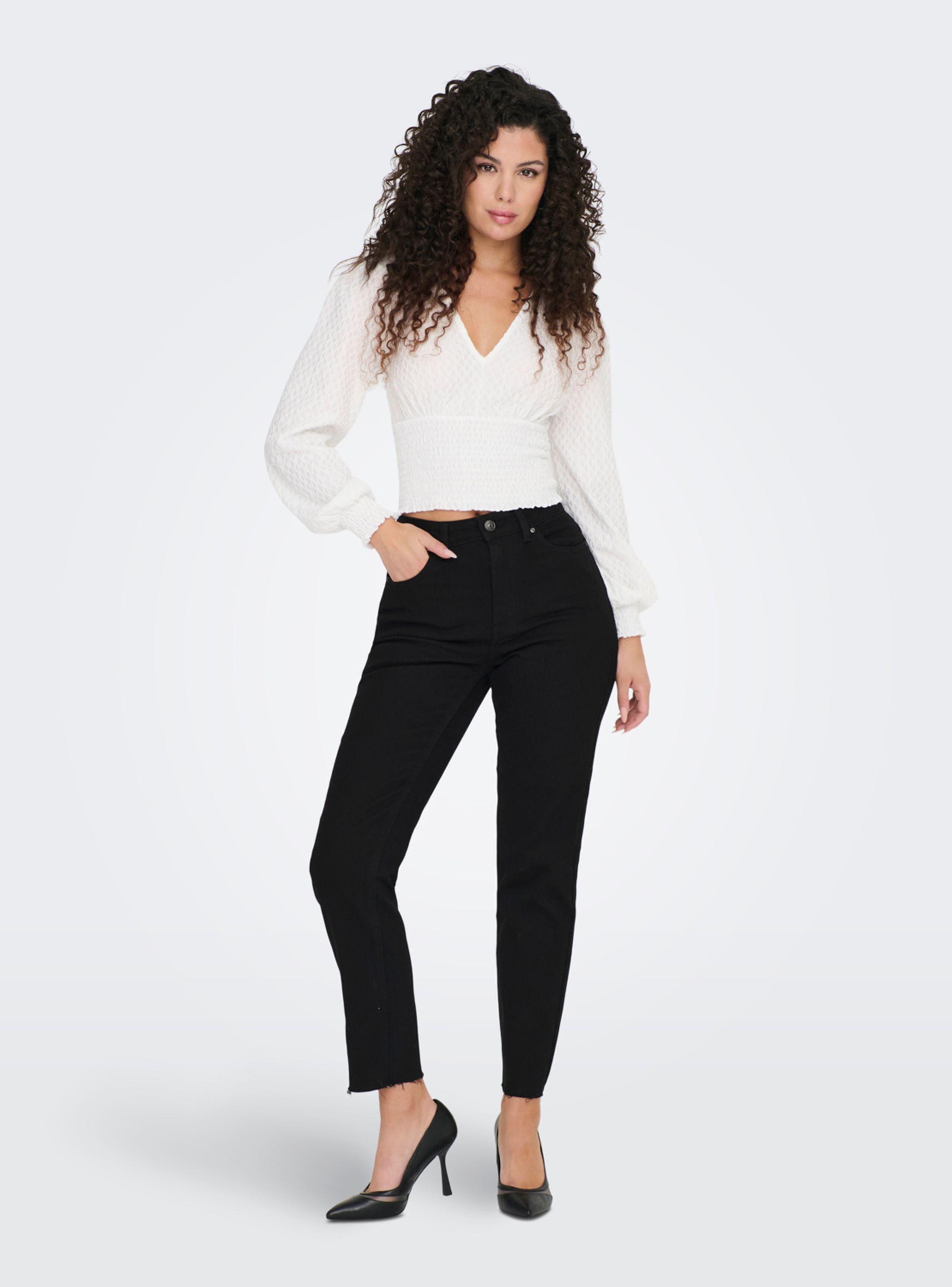 Jeans Tiro Alto Color Negro-3