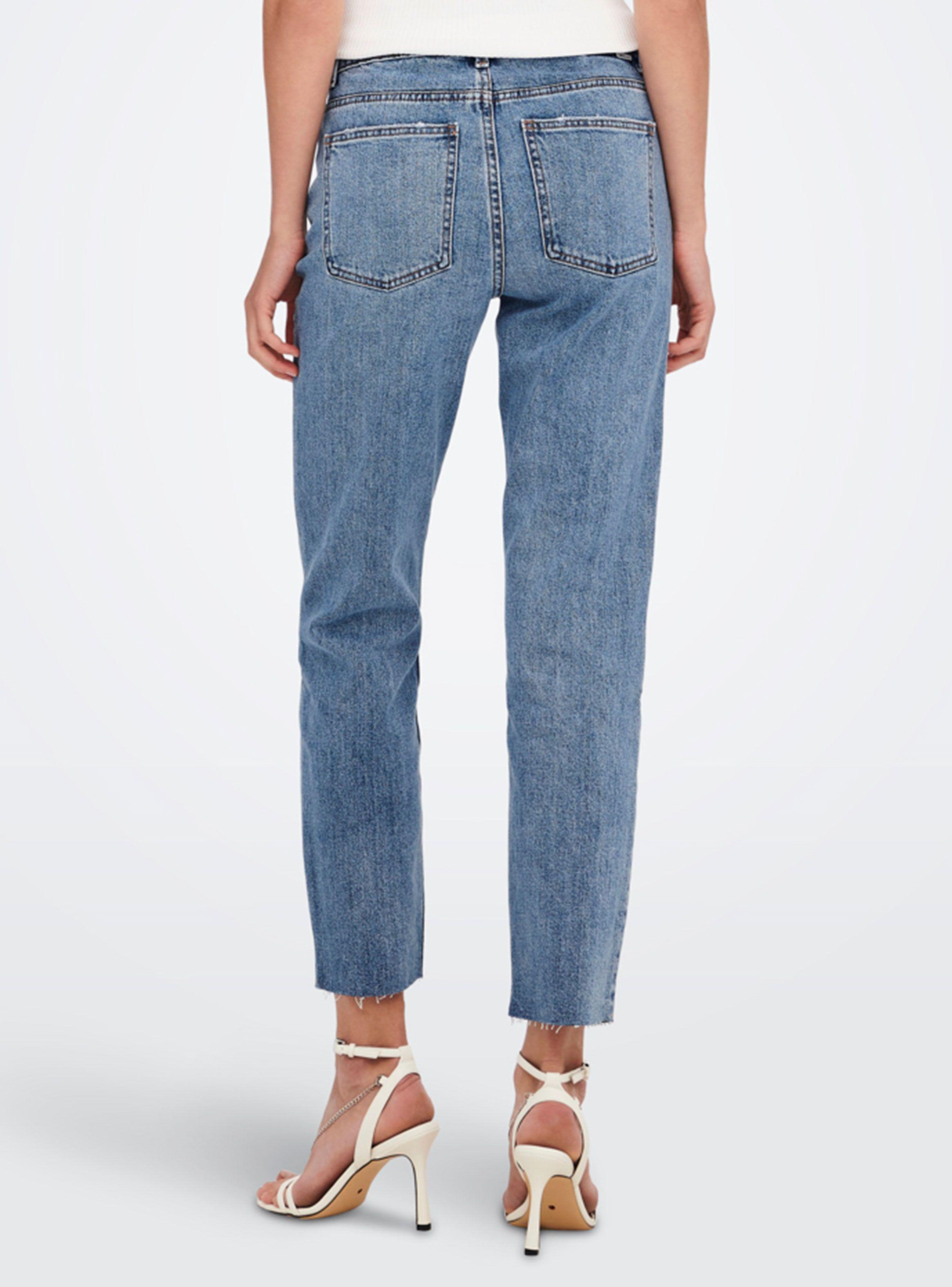 Jeans Tiro Alto con Botones-1