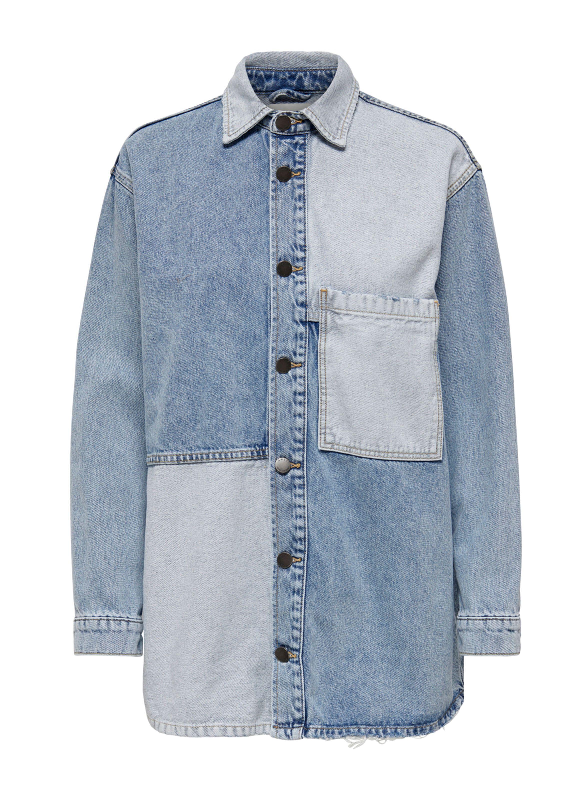 Camisa Larga Light Blue Denim-0