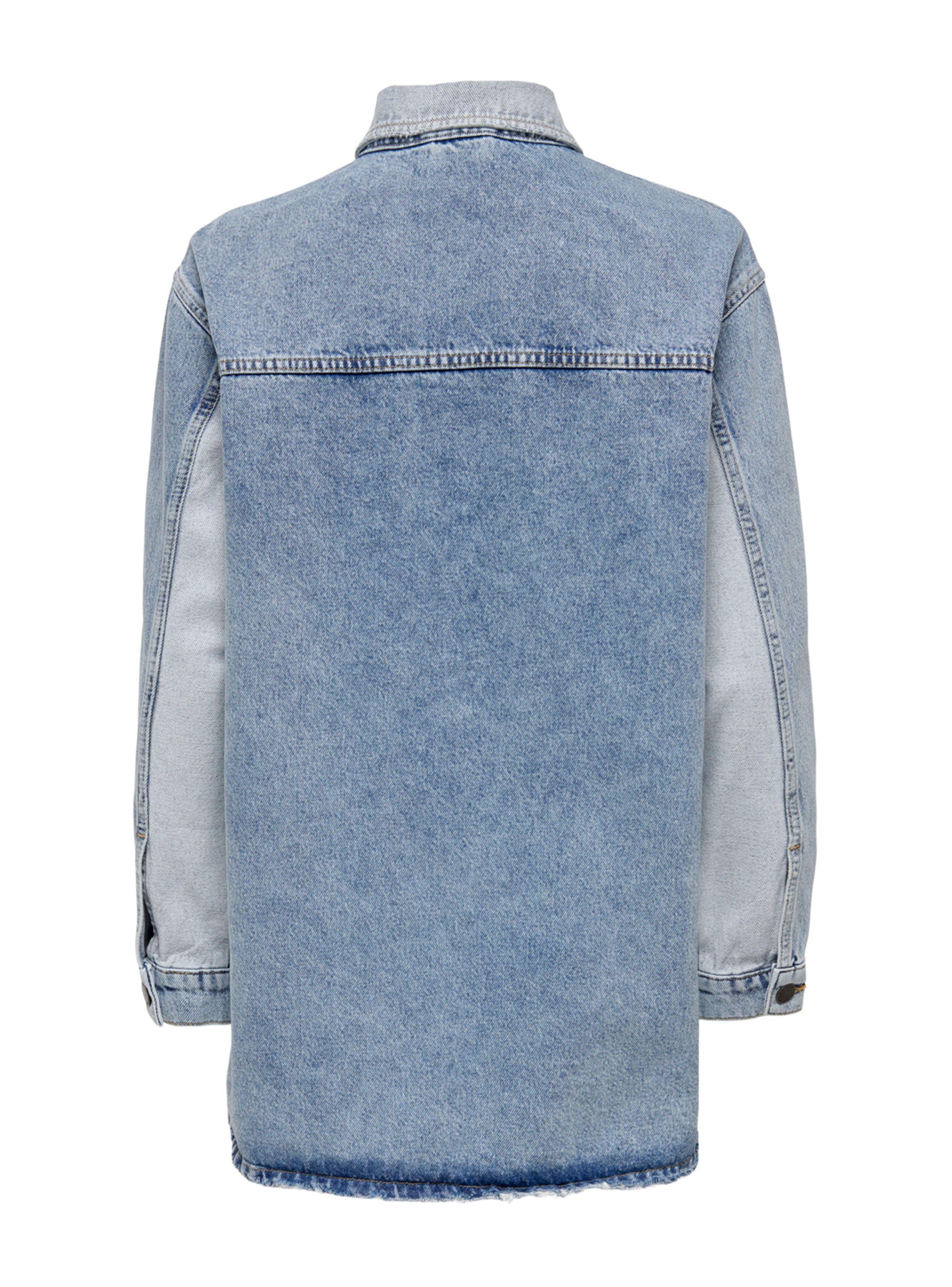 Camisa Larga Light Blue Denim-1