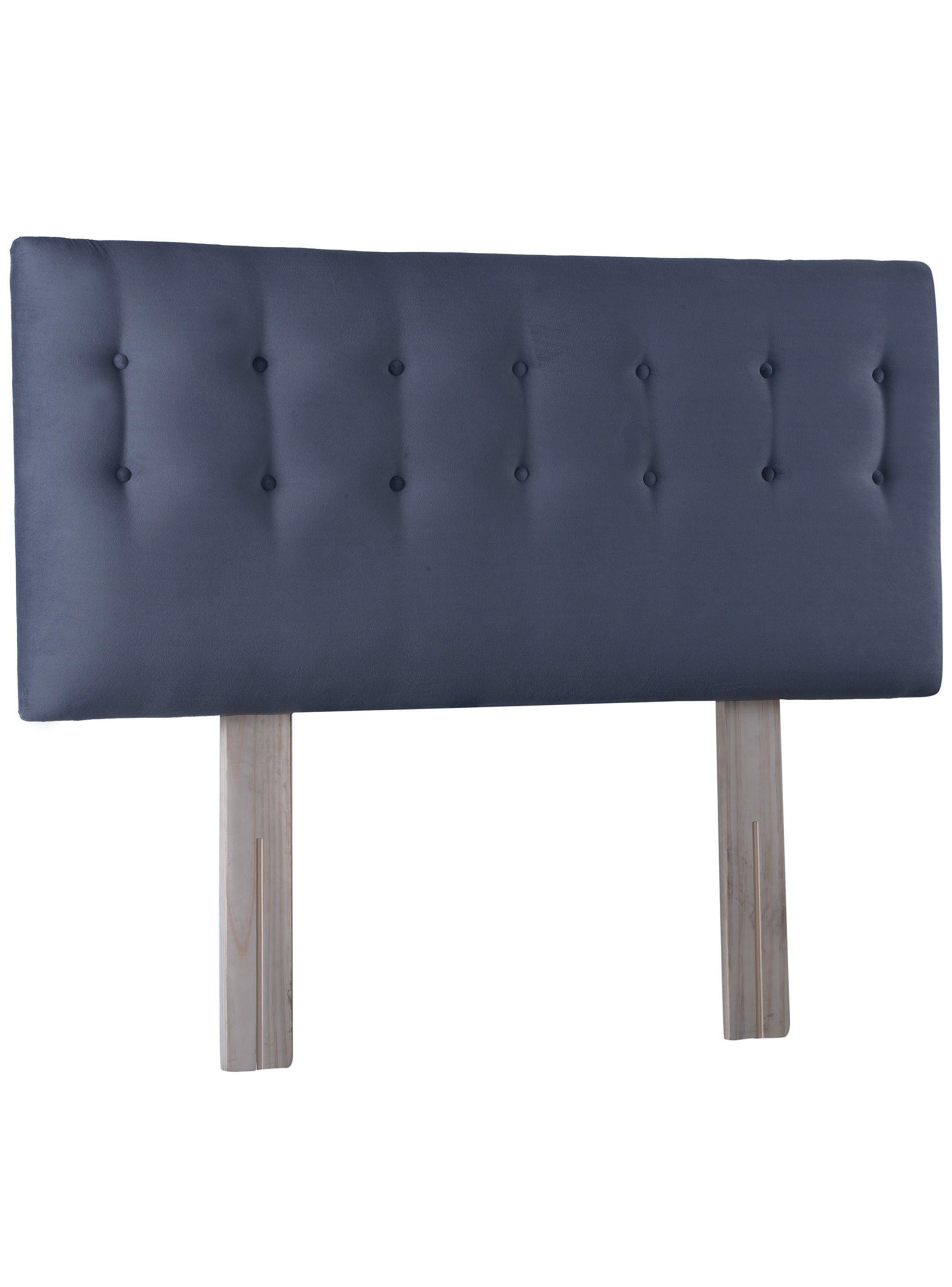 Respaldo 1.5 Plazas Botone Gris Felpa-3