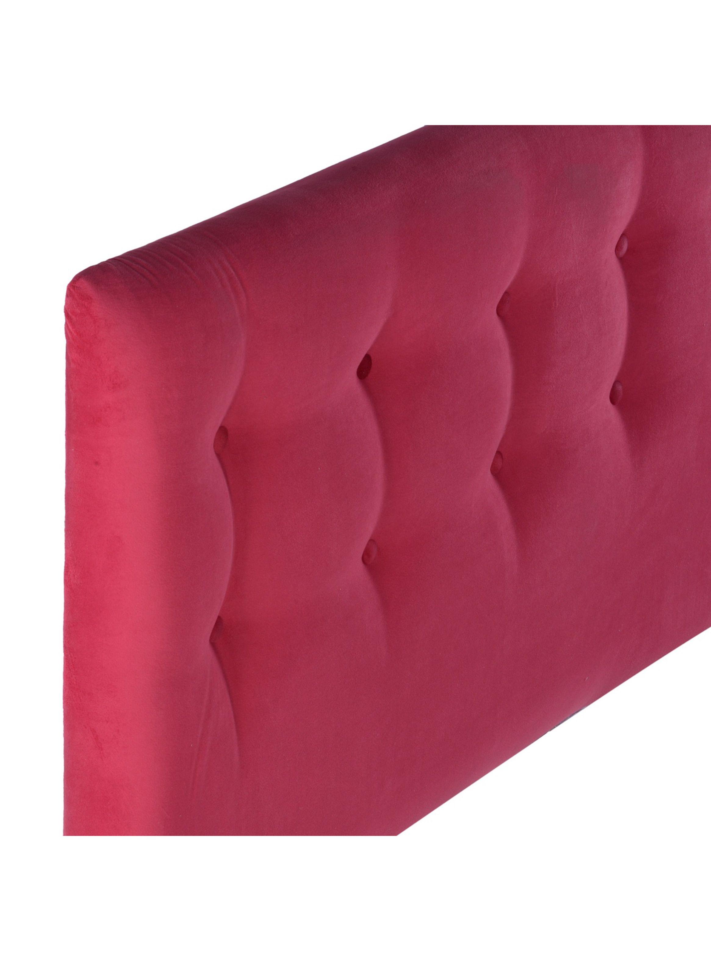 Respaldo 1.5 Plazas Botone Rojo Felpa-1