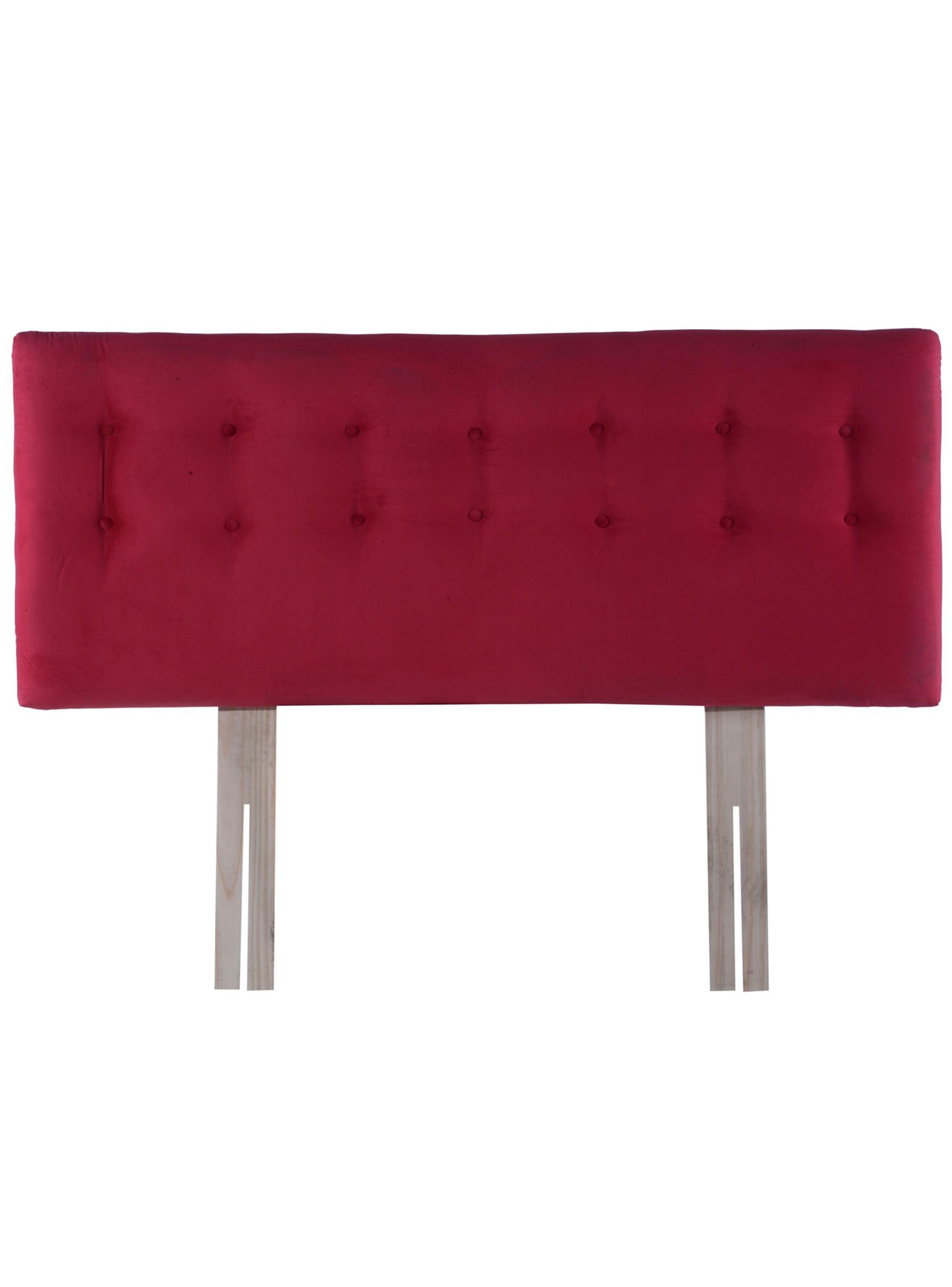 Respaldo 1.5 Plazas Botone Rojo Felpa-0