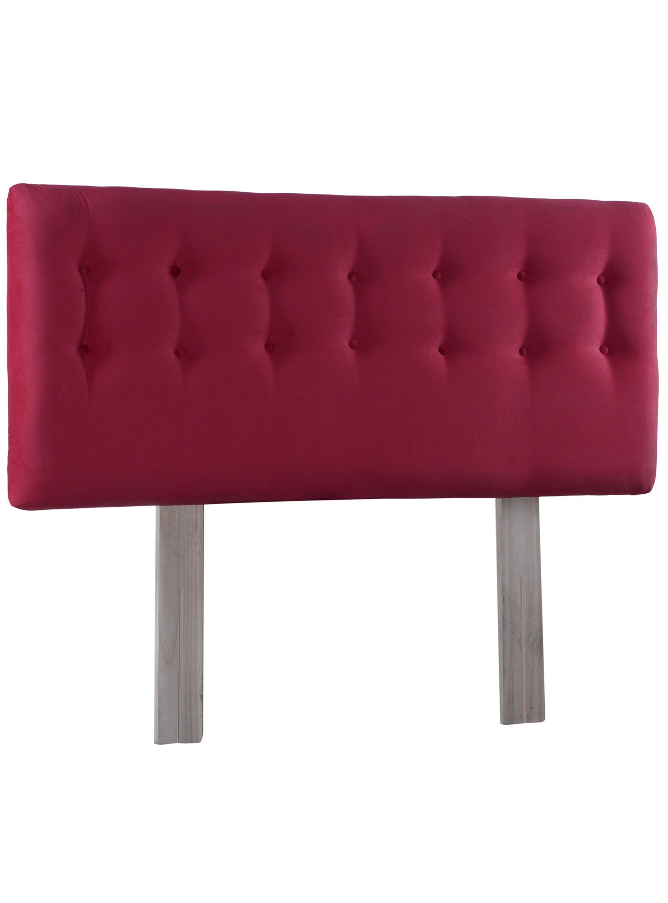 Respaldo 1.5 Plazas Botone Rojo Felpa-3