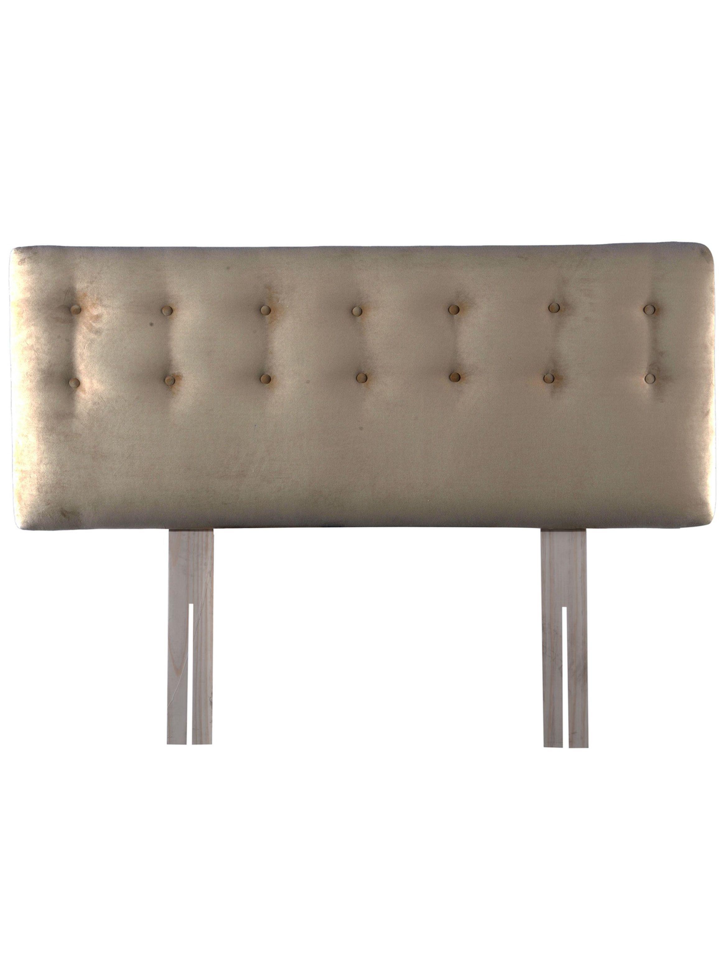 Respaldo 1.5 Plazas Botone Beige Felpa-0