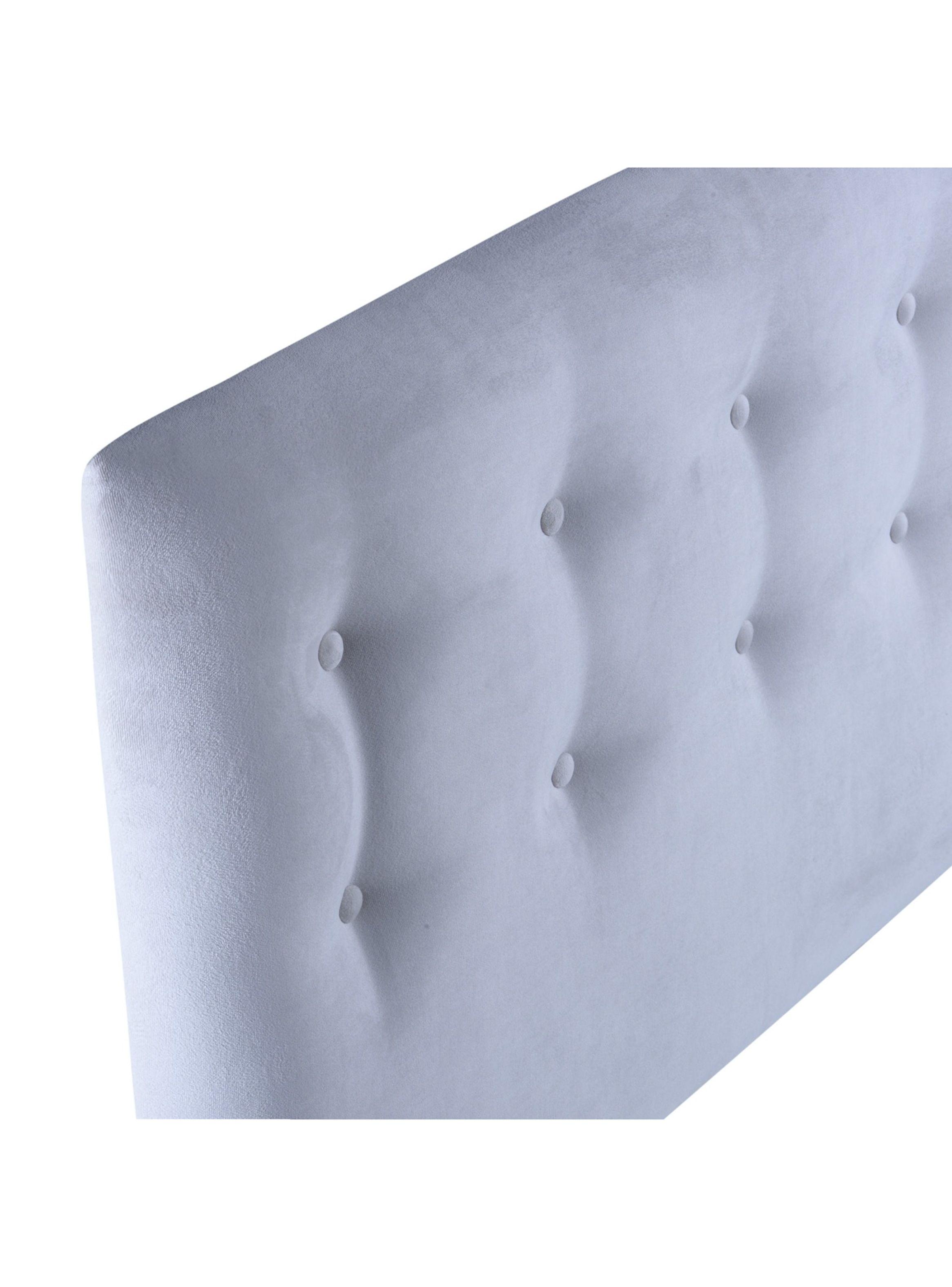 Respaldo 1.5 Plazas Botone Crema Felpa-1
