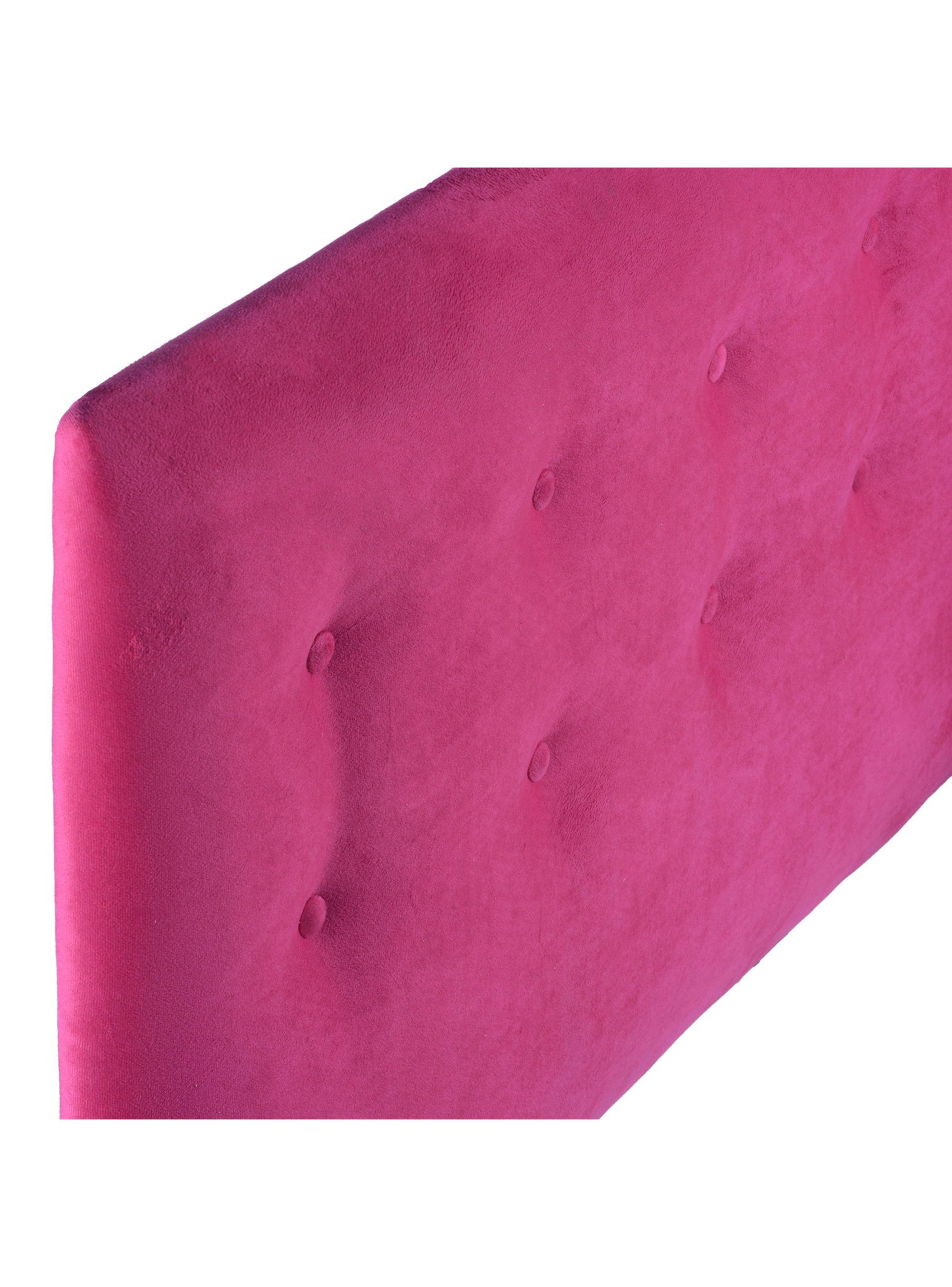 Respaldo 1.5 Plazas Botone Fucsia Felpa-1