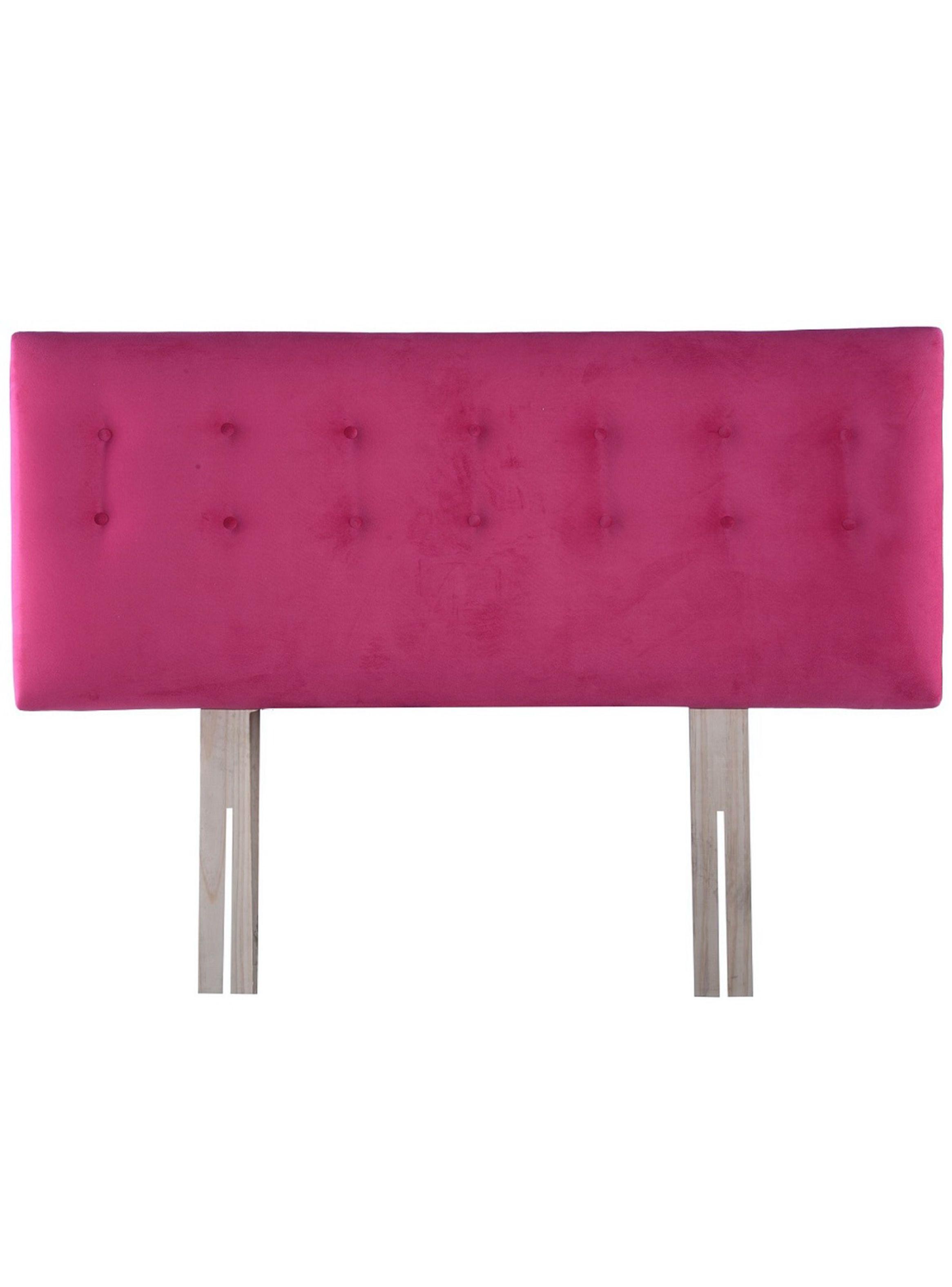 Respaldo 1.5 Plazas Botone Fucsia Felpa-0