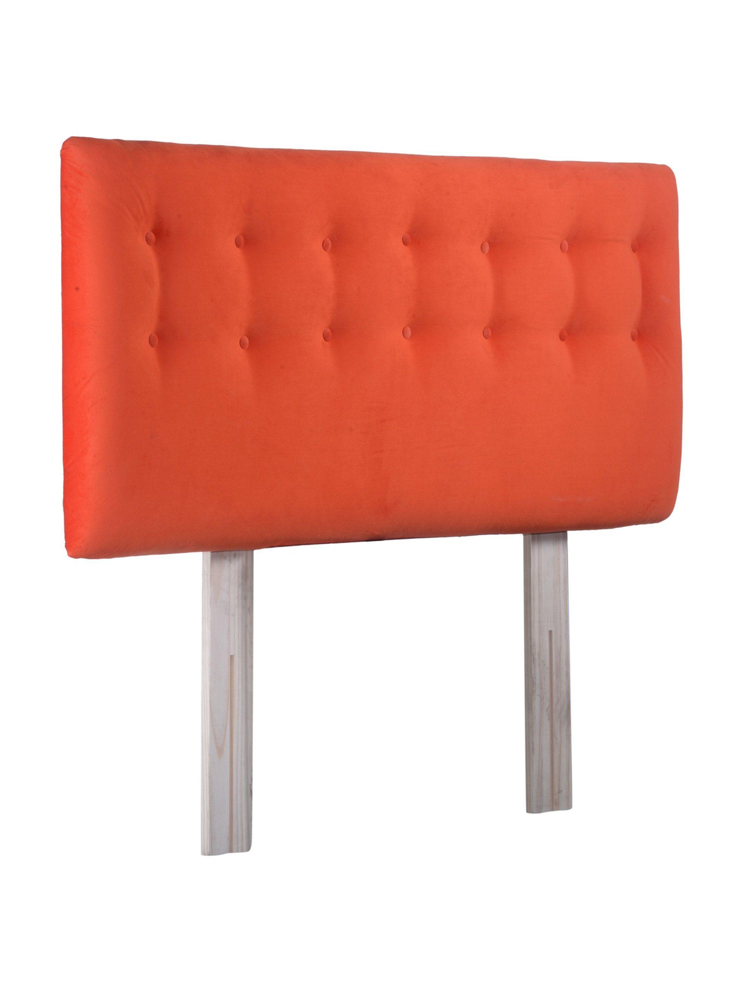 Respaldo 1.5 Plazas Botone Naranja Felpa-3