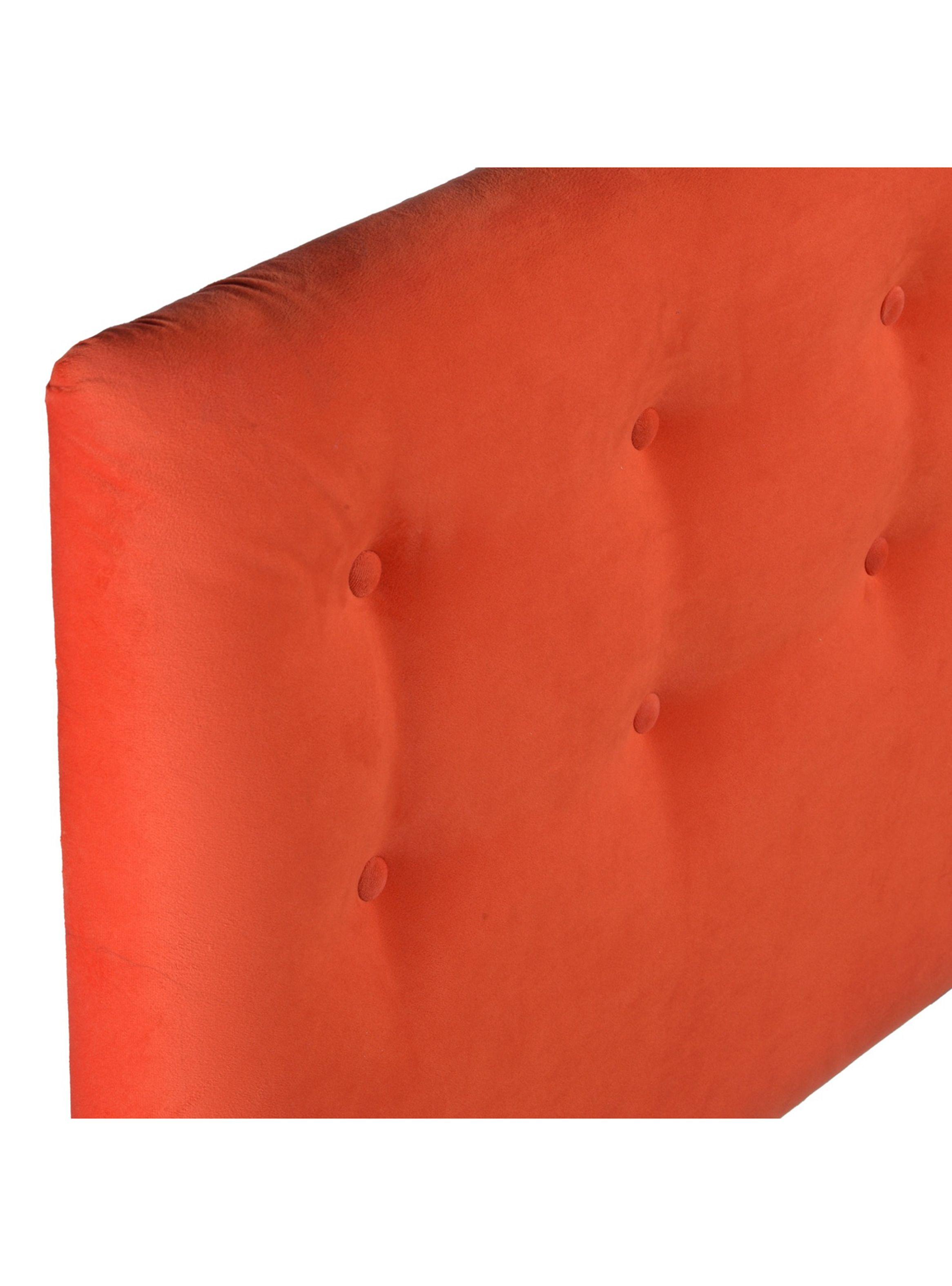Respaldo 1.5 Plazas Botone Naranja Felpa-1