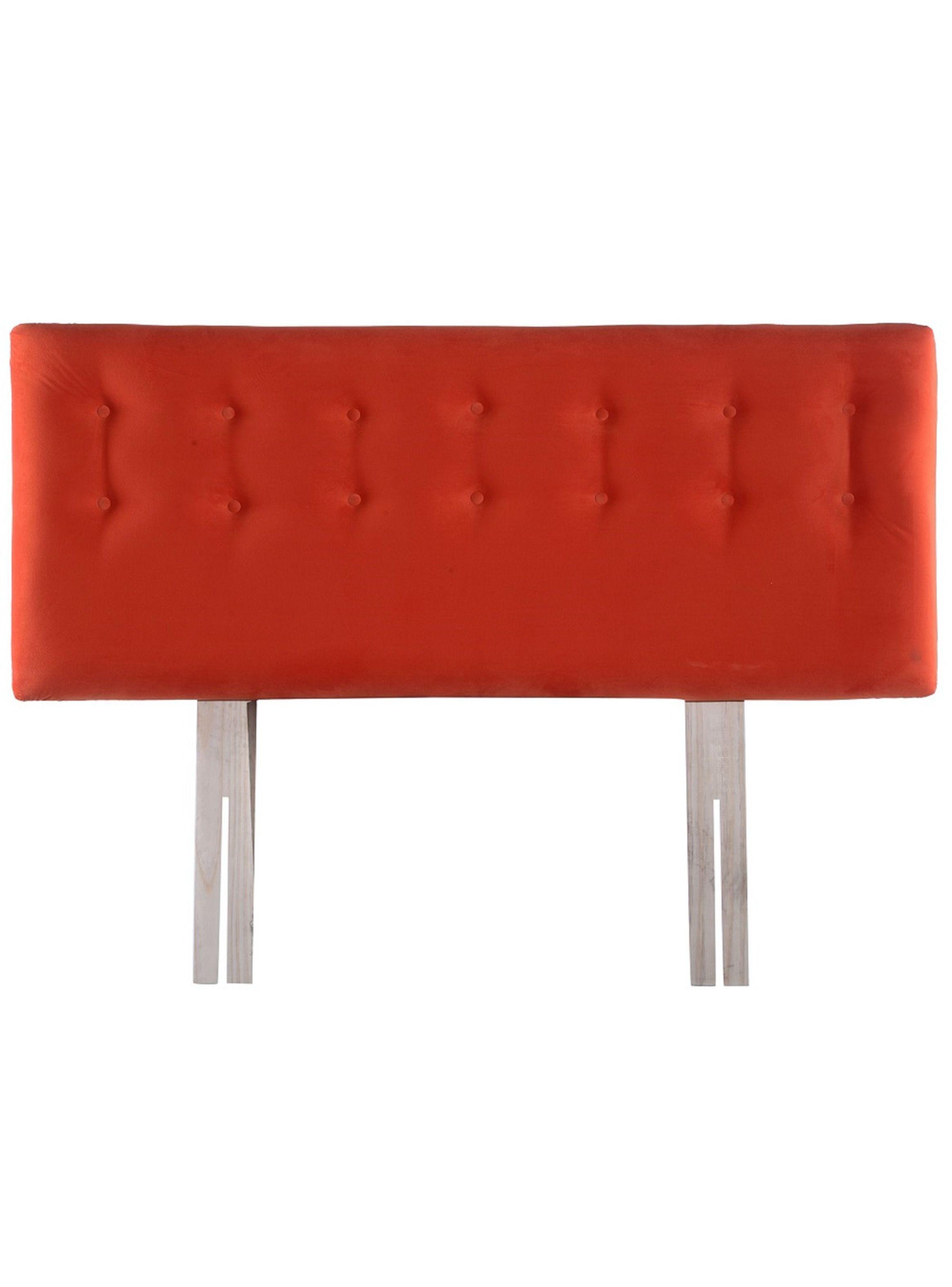 Respaldo 1.5 Plazas Botone Naranja Felpa-0