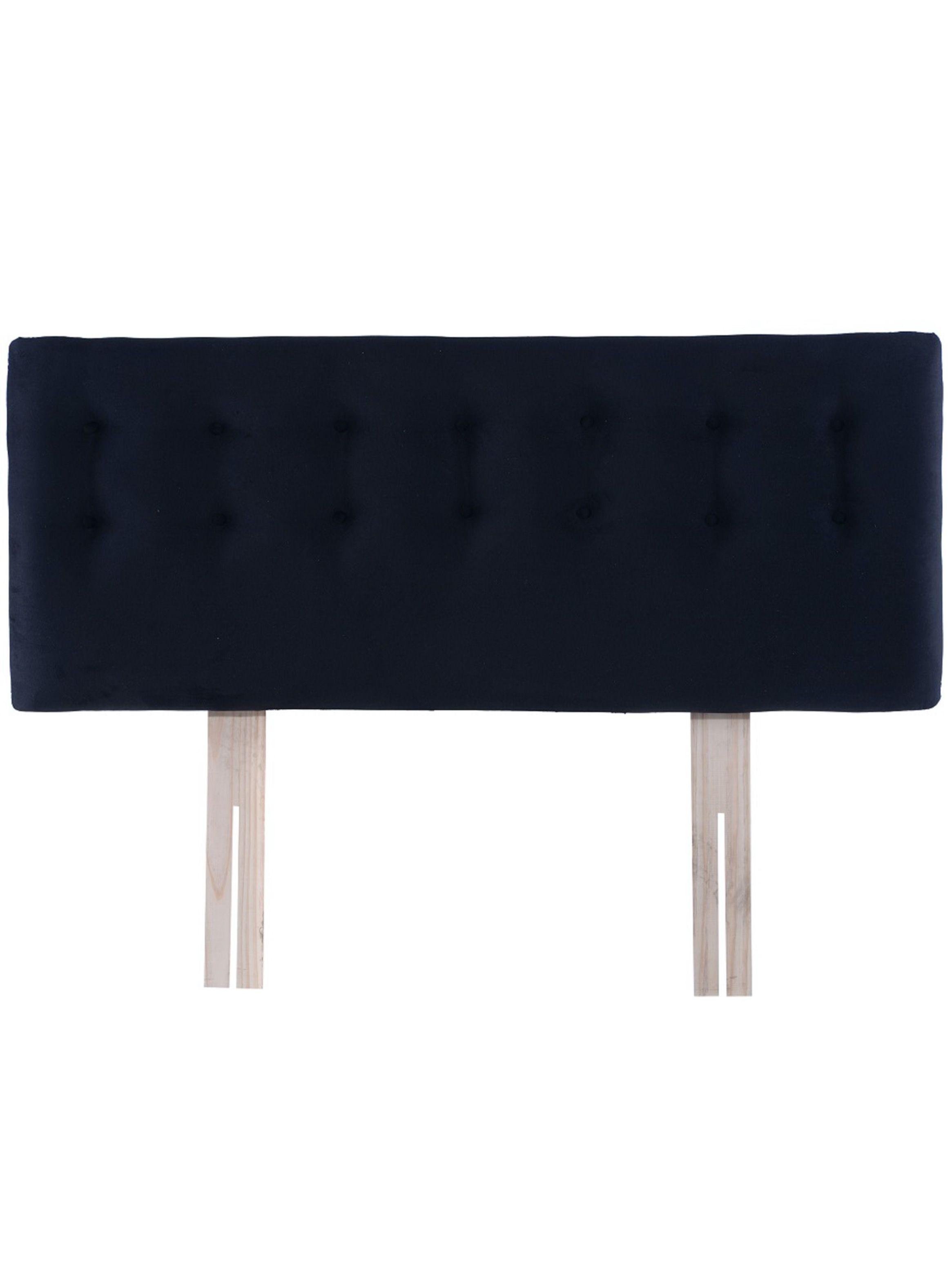 Respaldo 2 Plazas Botone Negro Felpa-0