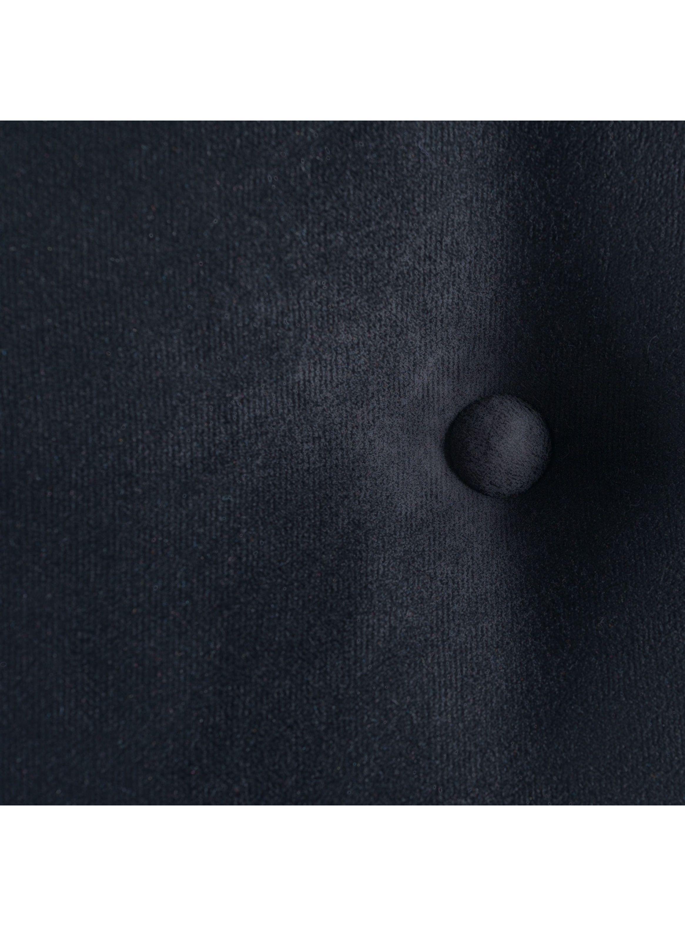 Respaldo 2 Plazas Botone Negro Felpa-2