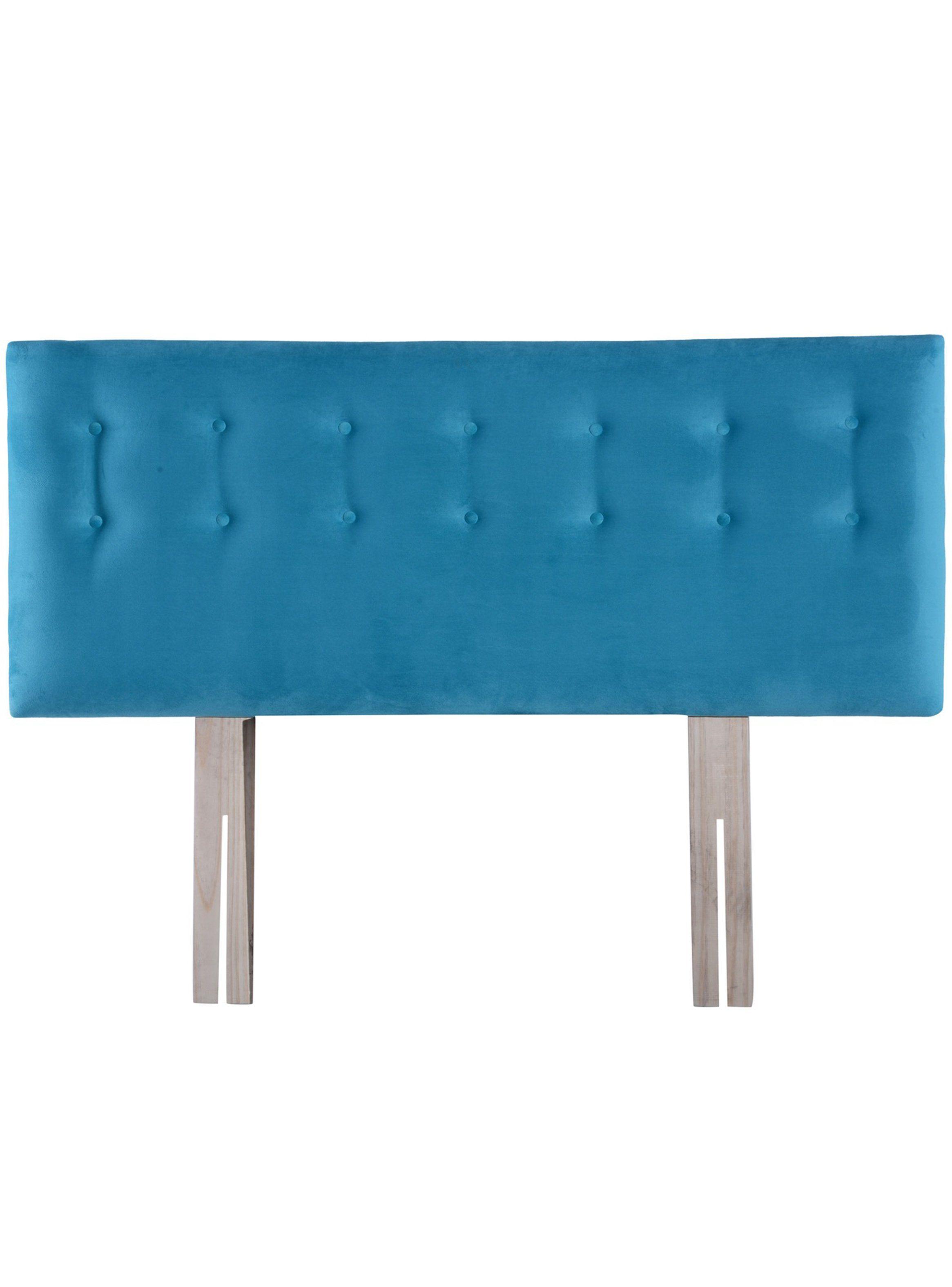 Respaldo 2 Plazas Botone Turquesa Felpa-0