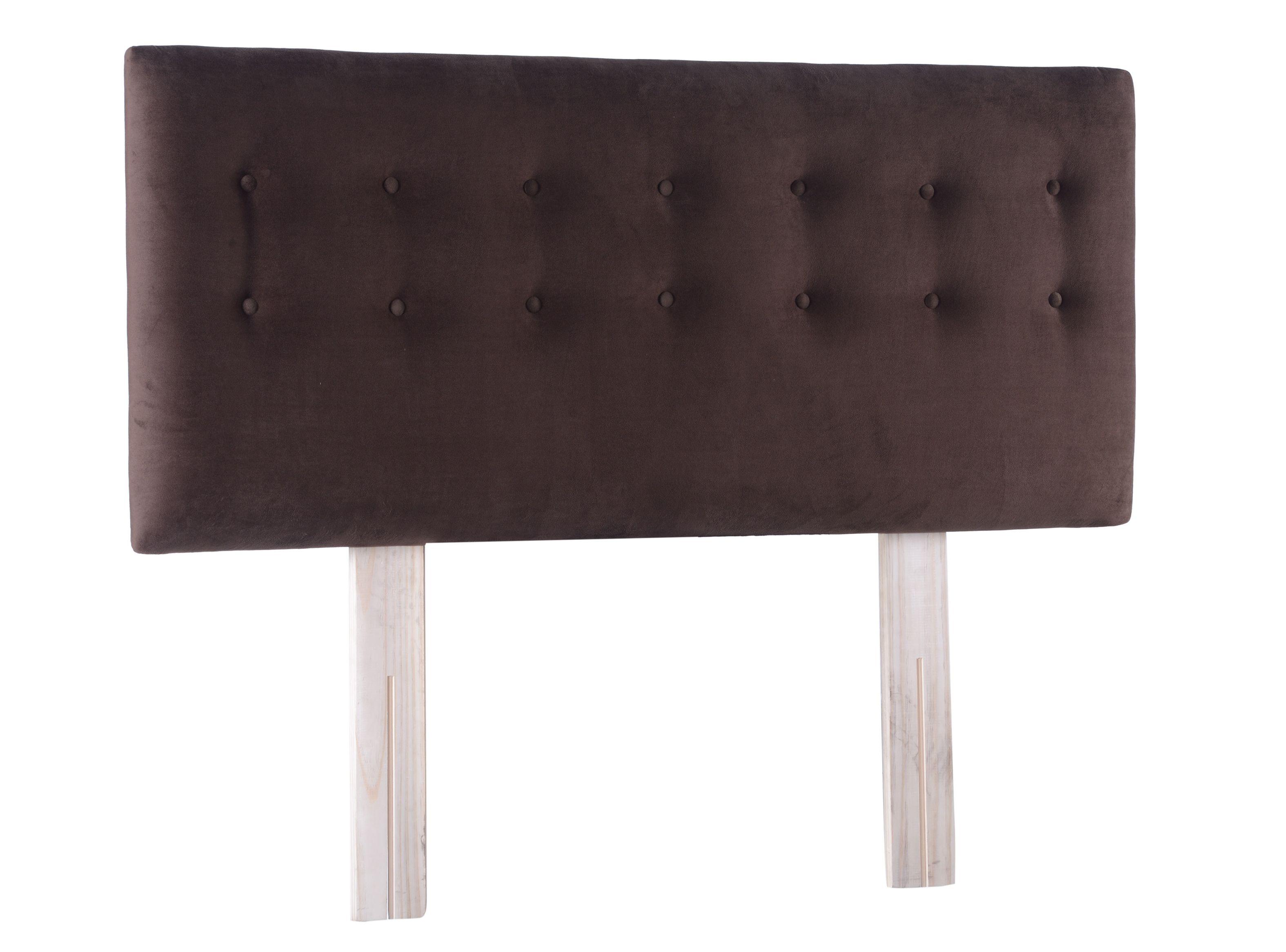 Respaldo 2 Plazas Botone Chocolate Felpa-3
