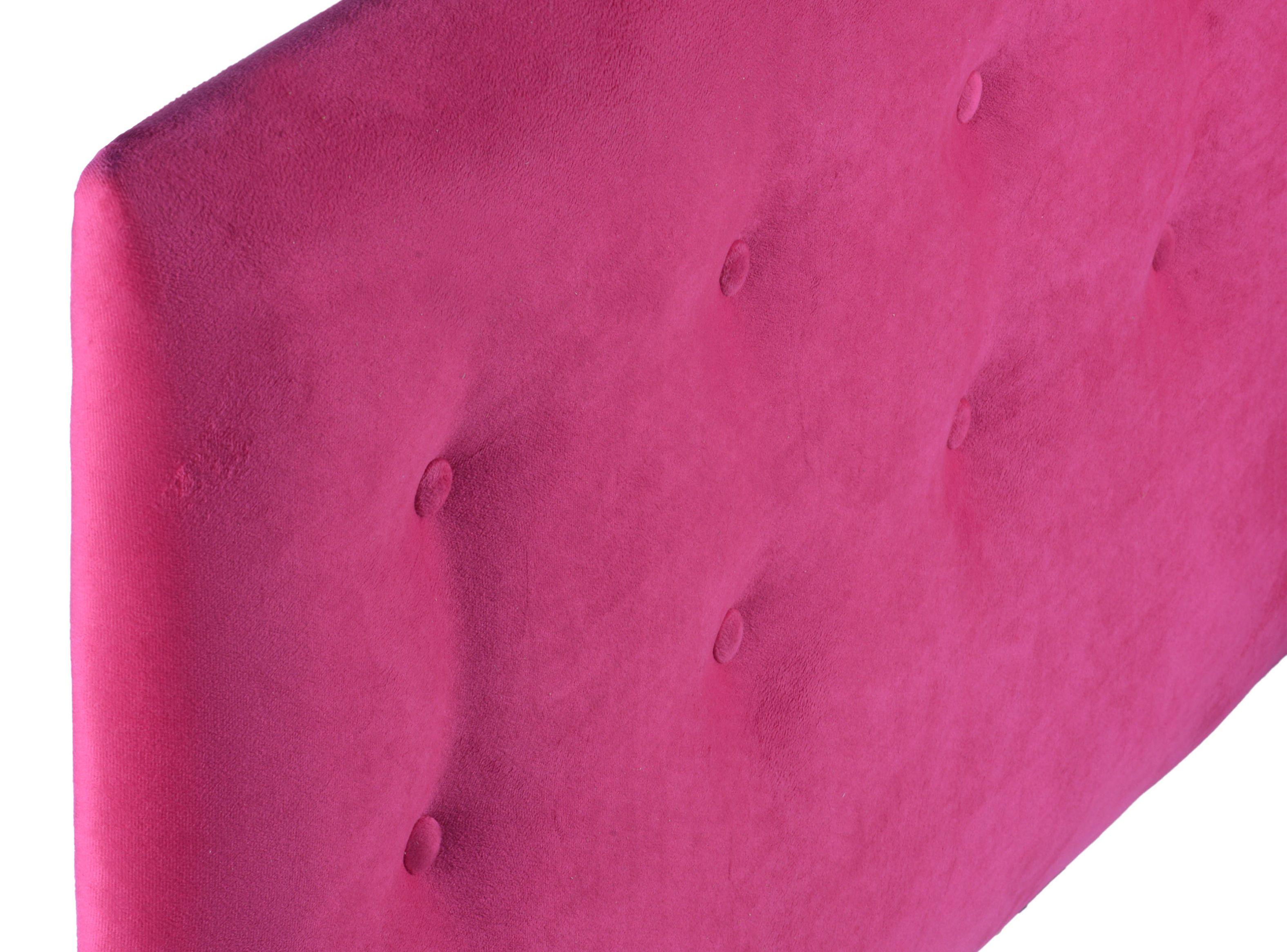 Respaldo 2 Plazas Botone Fucsia Felpa-1