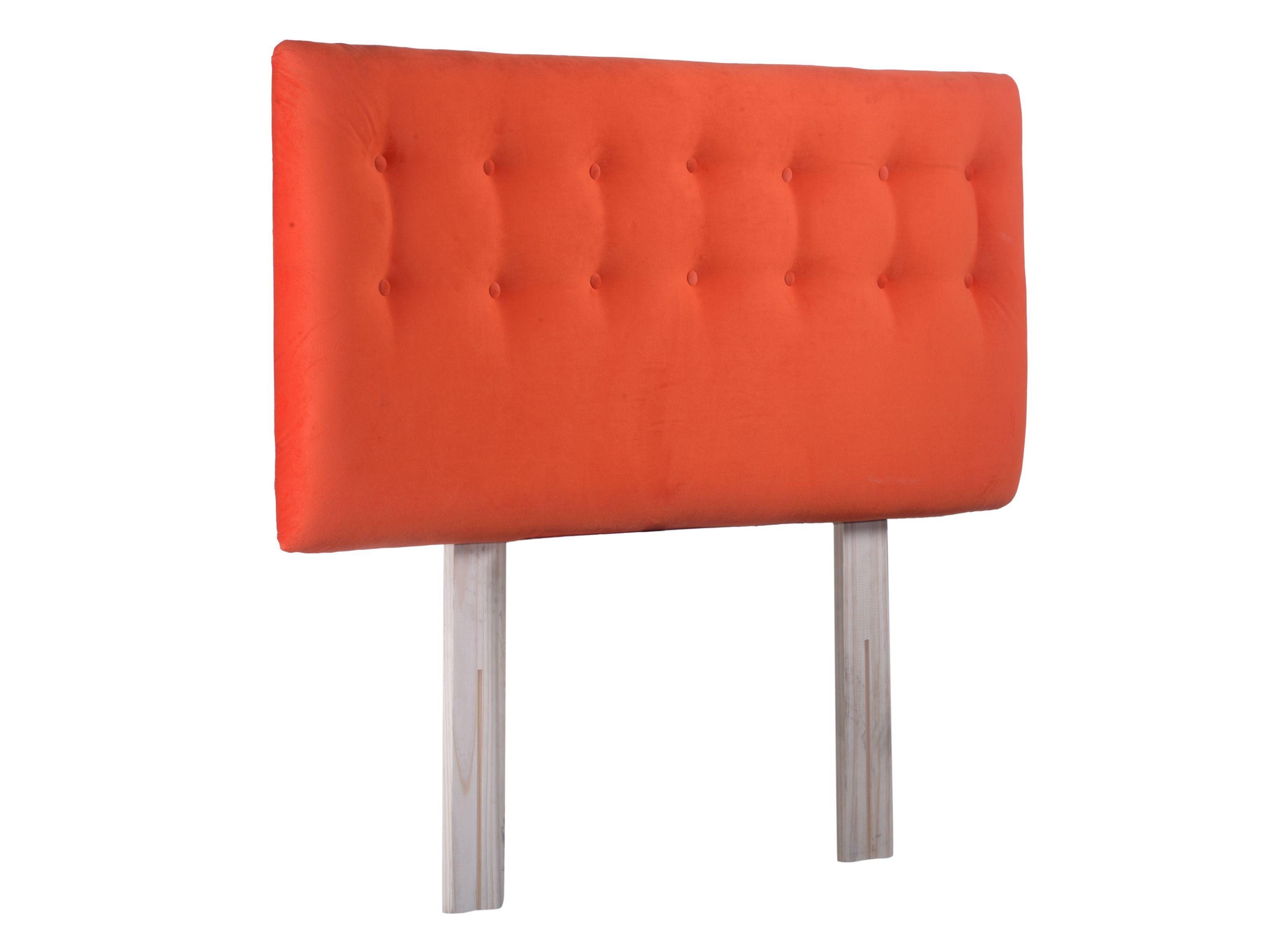 Respaldo 2 Plazas Botone Naranja Felpa-3