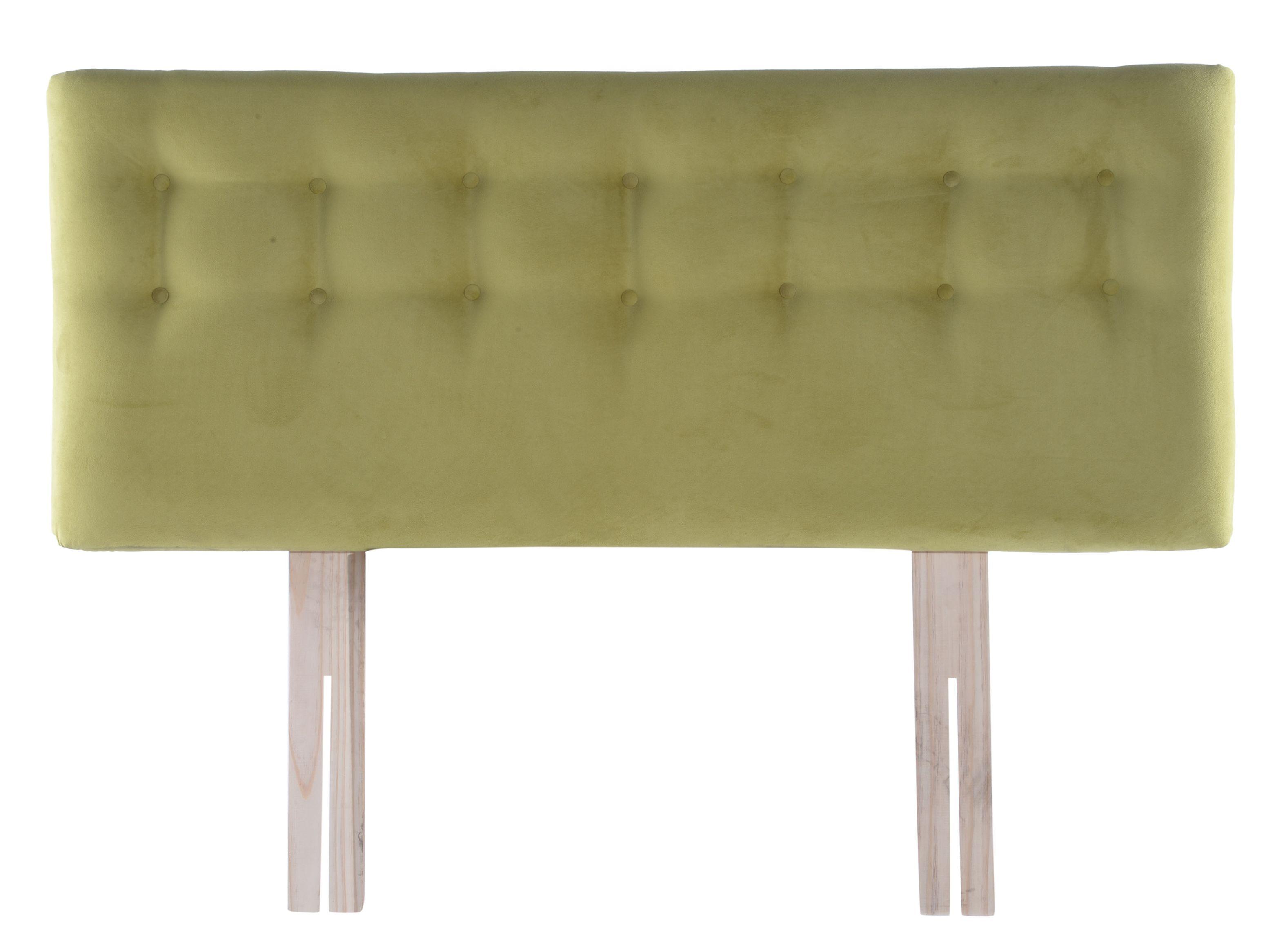 Respaldo 2 Plazas Botone Verde Felpa-0