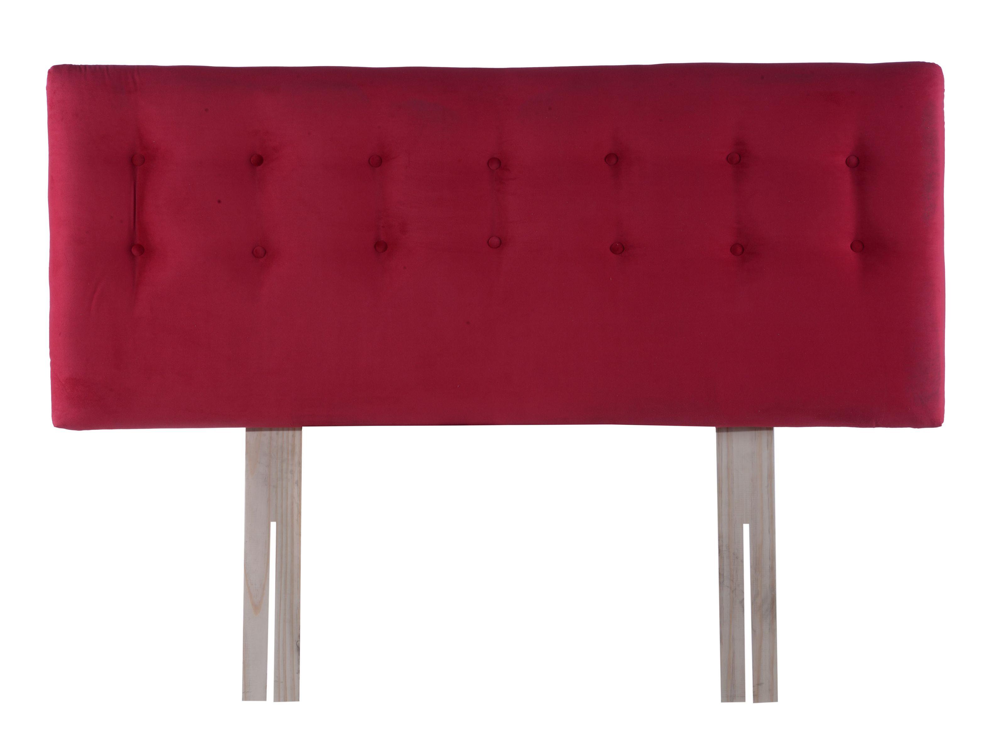 Respaldo King Botone Rosado Felpa-0