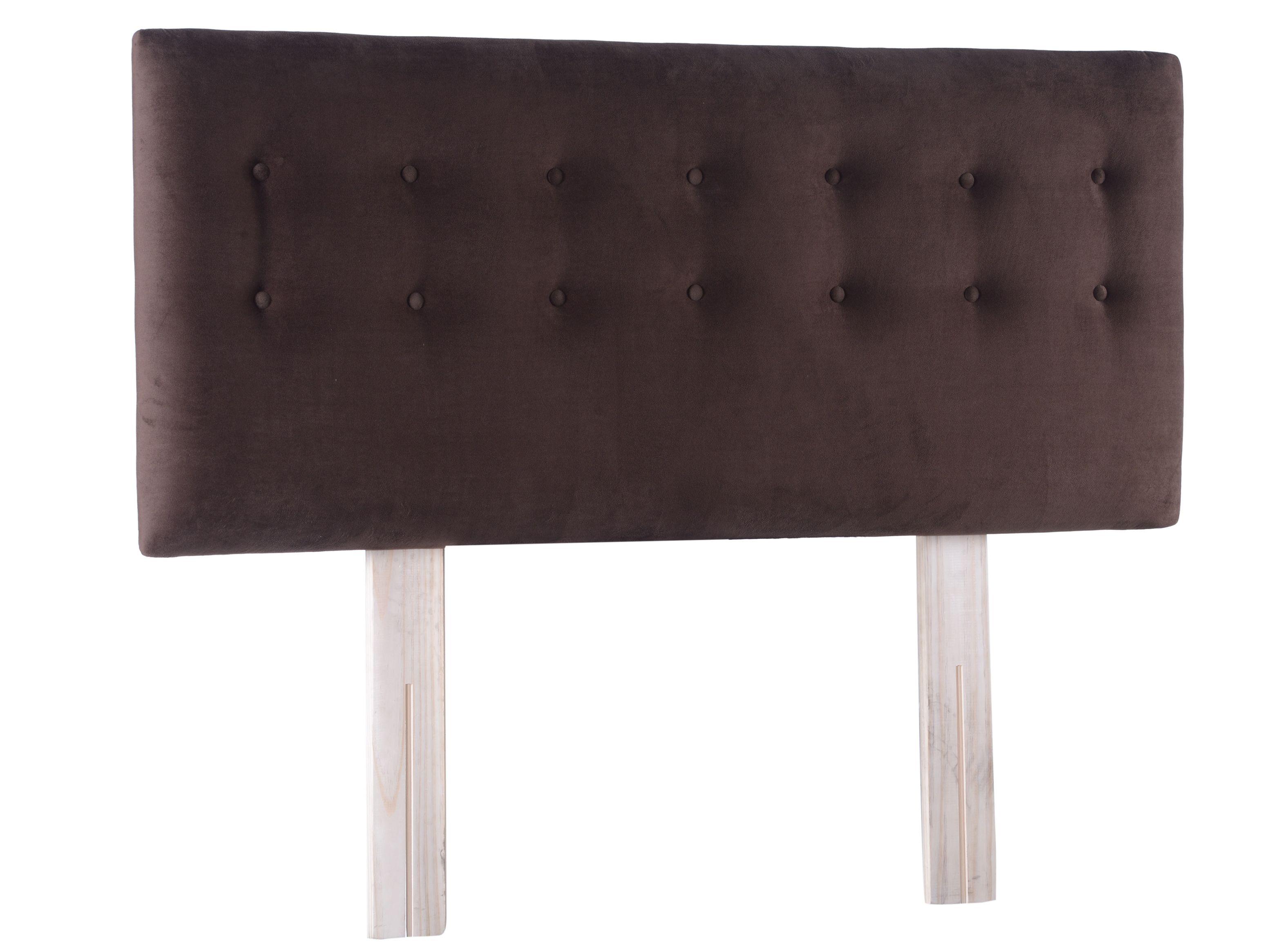 Respaldo King Botone Chocolate Felpa-3