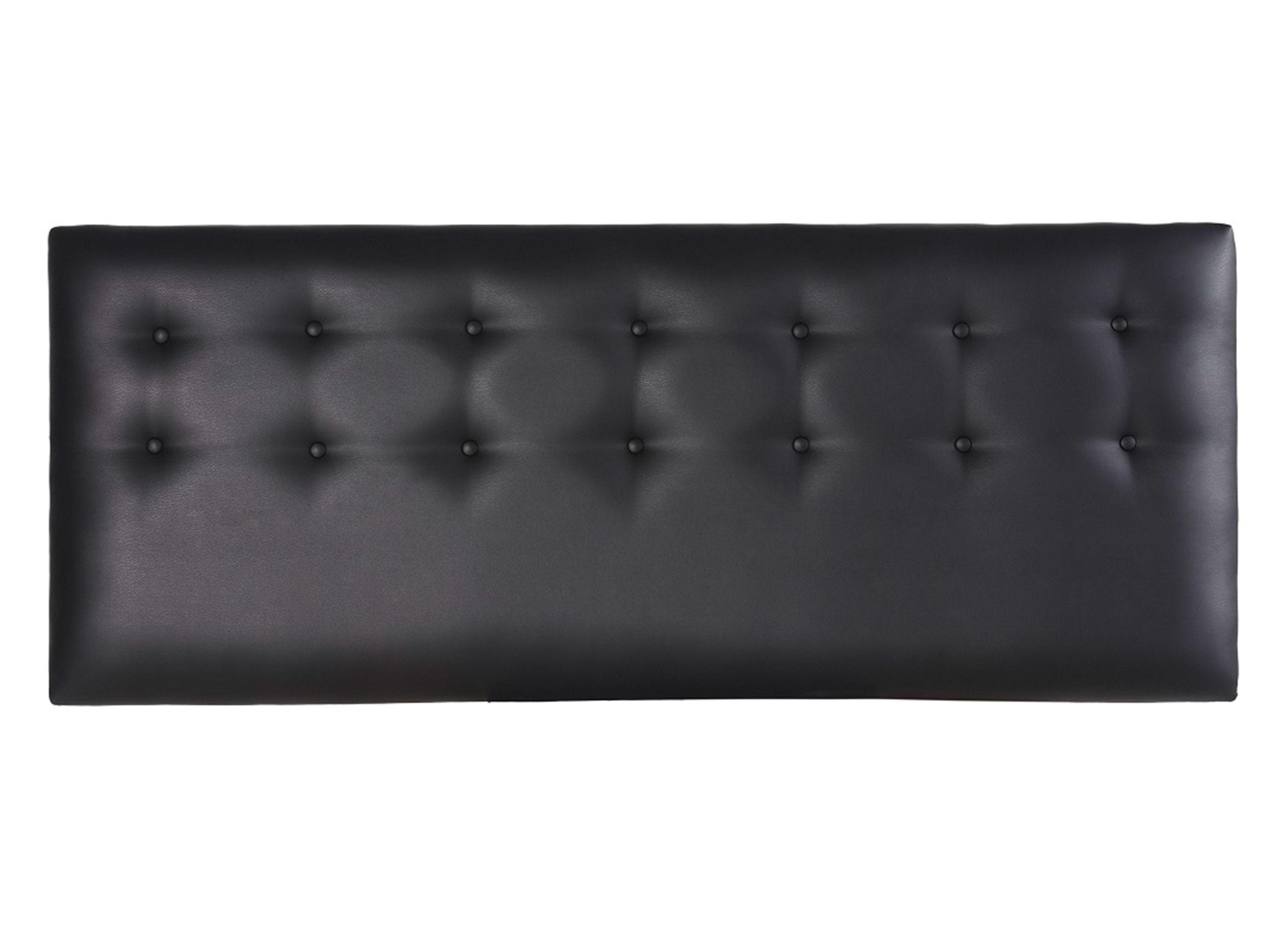 Respaldo 1.5 Plazas Botone Negro Pu-0