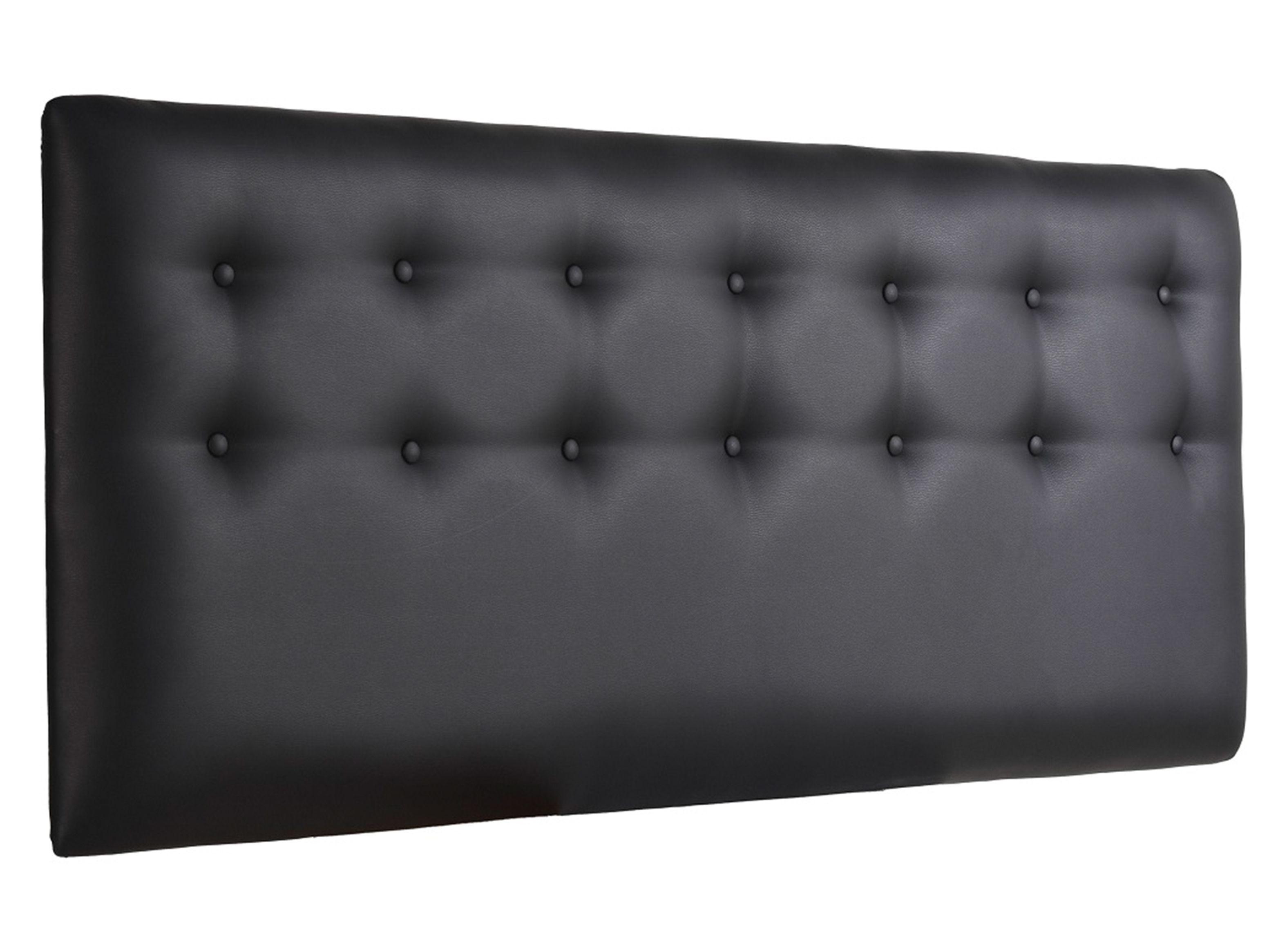 Respaldo 1.5 Plazas Botone Negro Pu-2