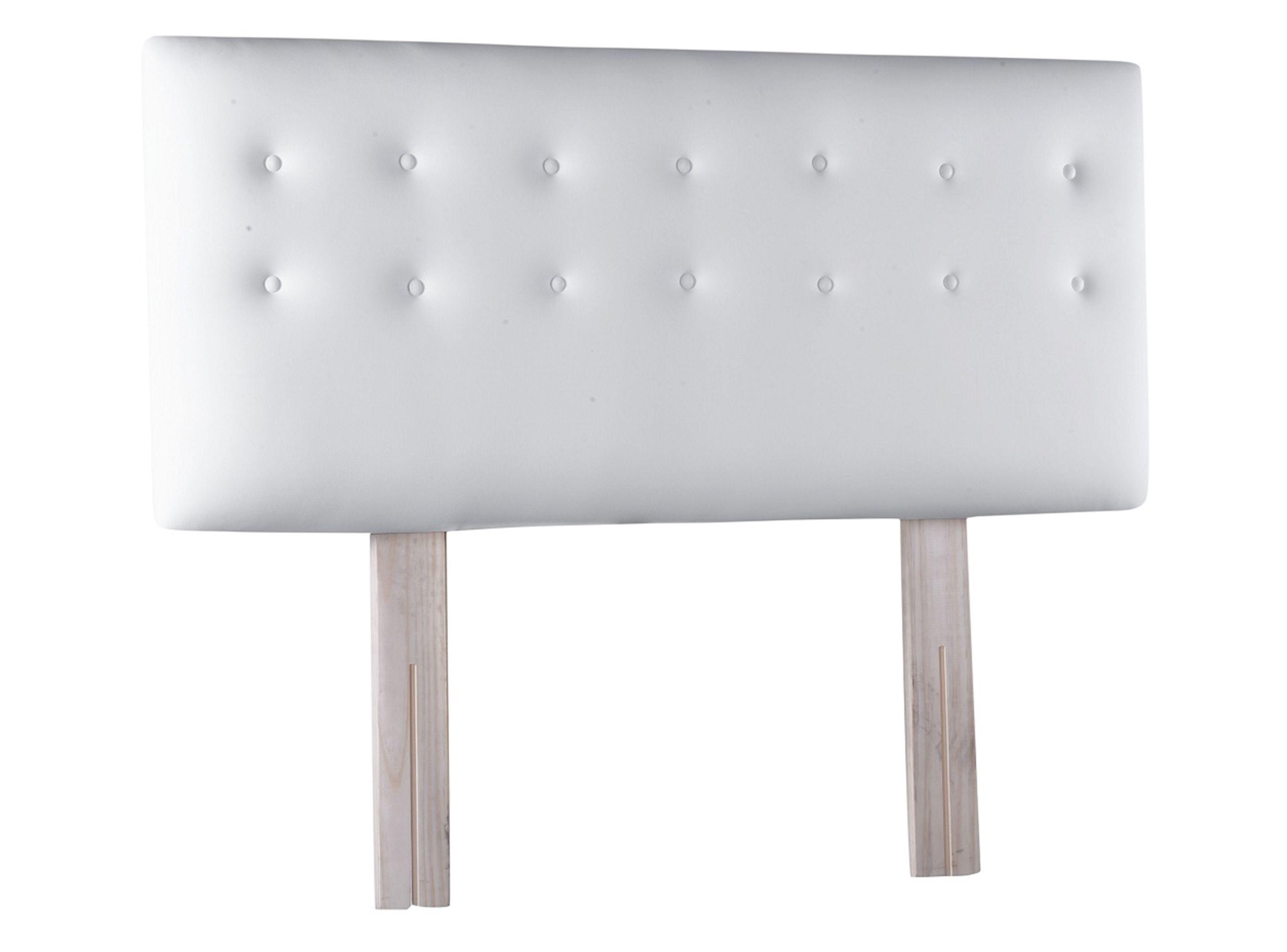 Respaldo 1.5 Plazas Botone Blanco Pu-3