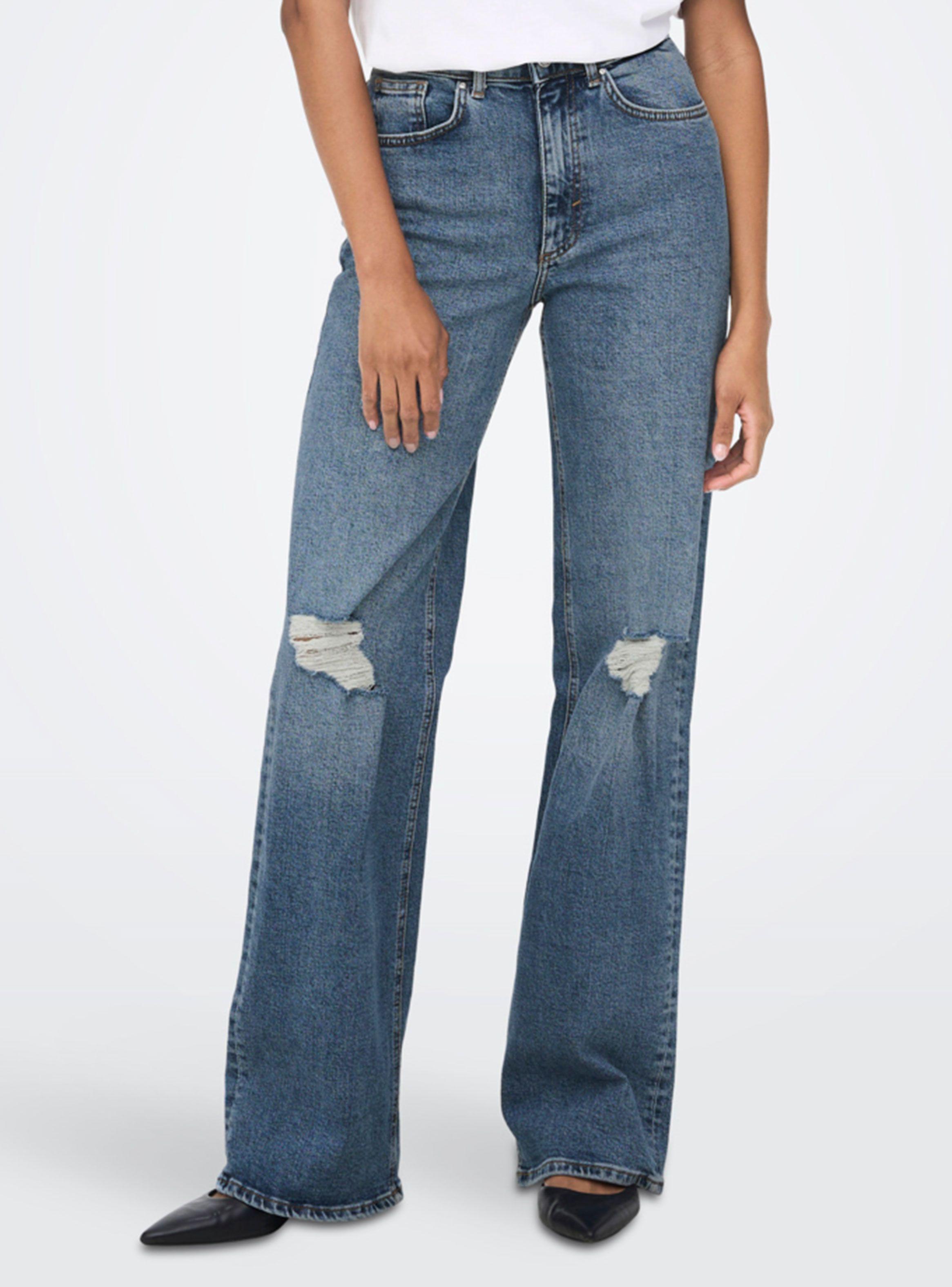 Jeans Tiro Alto Wid Leg Estándar-0