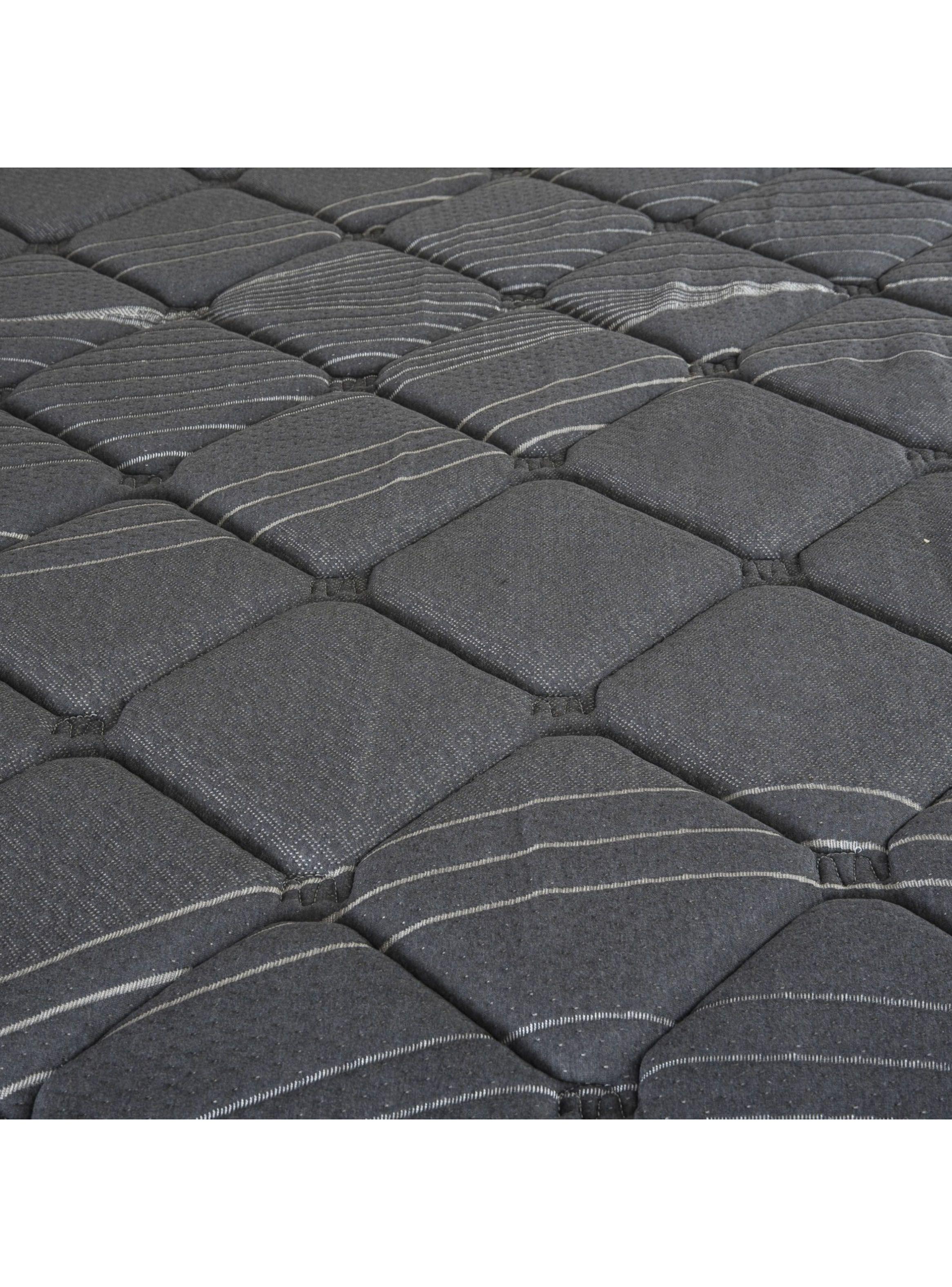 Cama Europea Top Grafito Black King + Respaldo Desing Gris-2