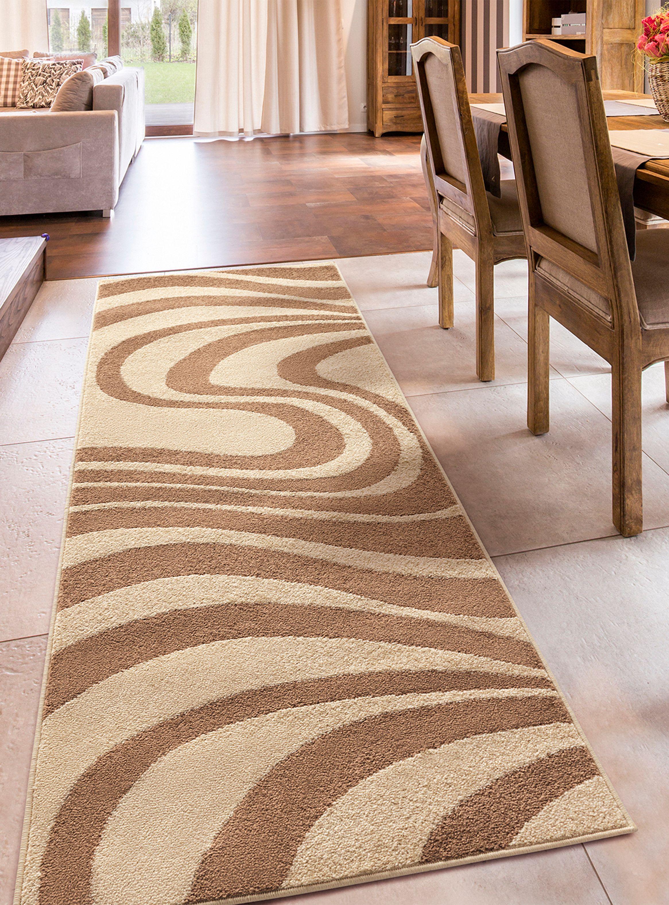 Alfombra Pasillo Amigo 70 x 230 cm Beige Ondas-2