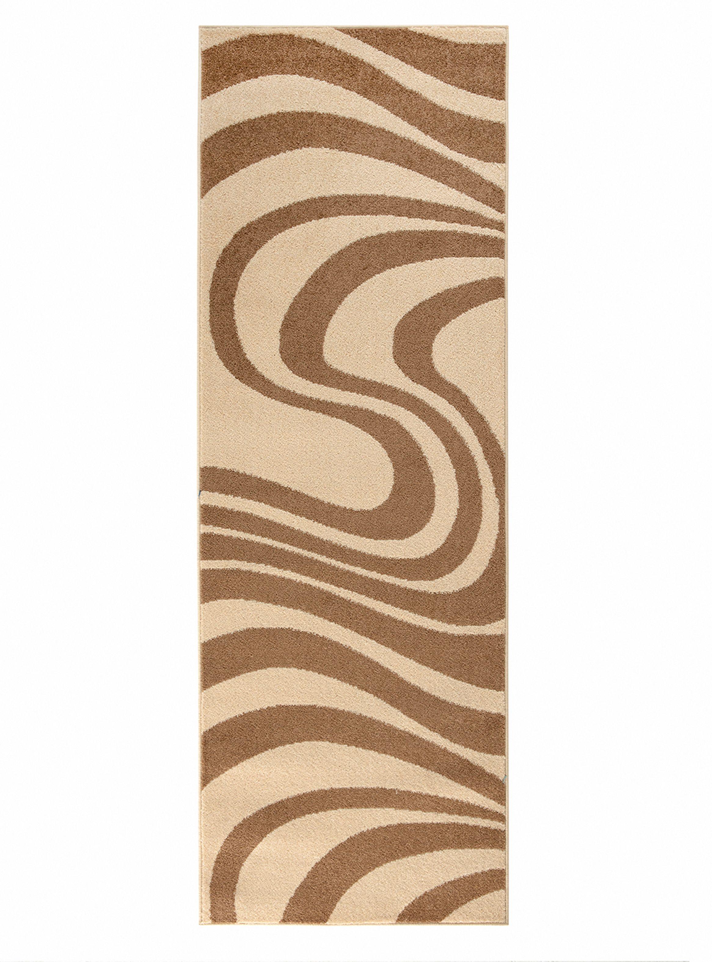 Alfombra Pasillo Amigo 70 x 230 cm Beige Ondas-0
