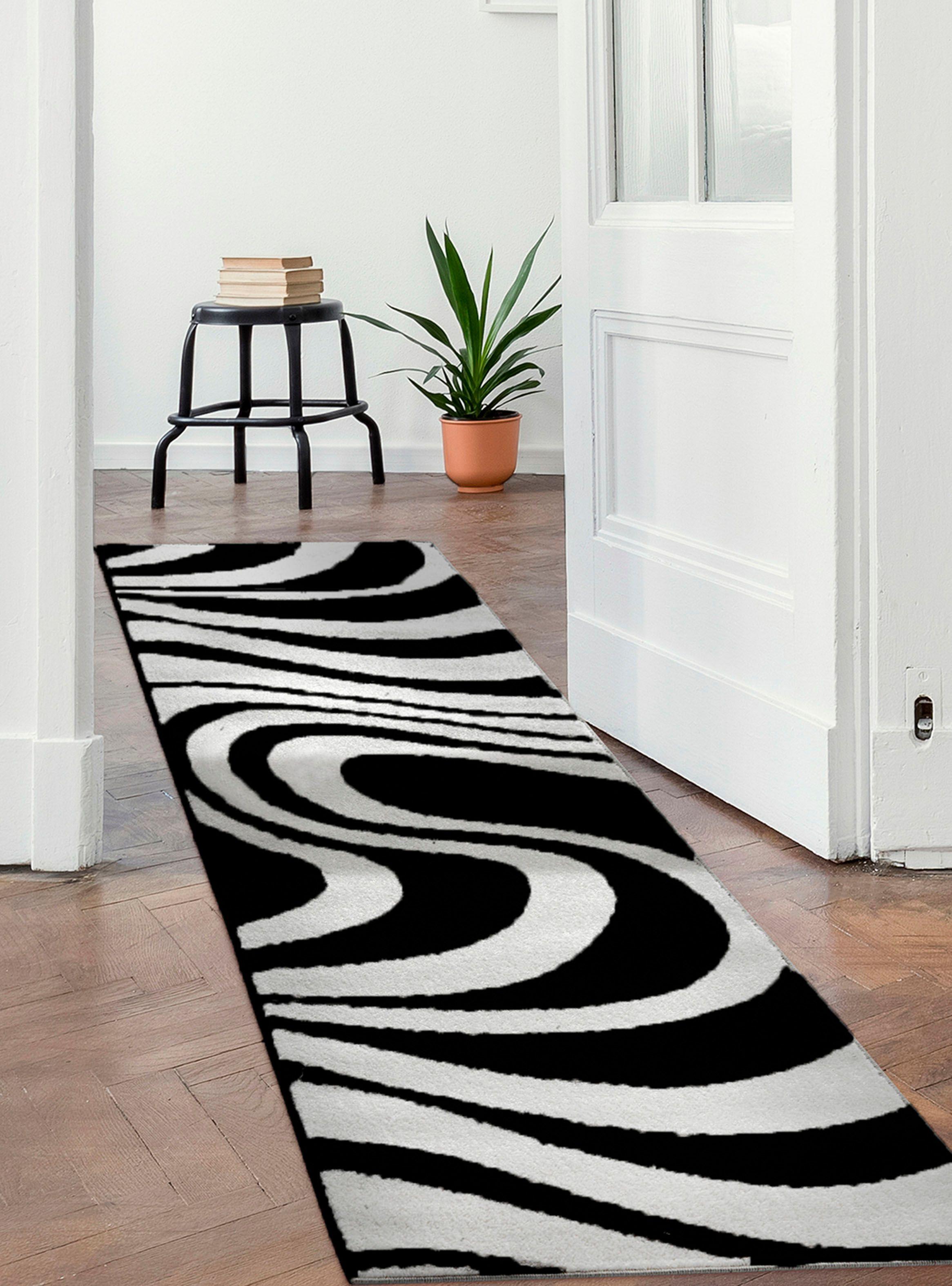 Alfombra Pasillo Amigo Negro 70 x 230 cm Ondas-2